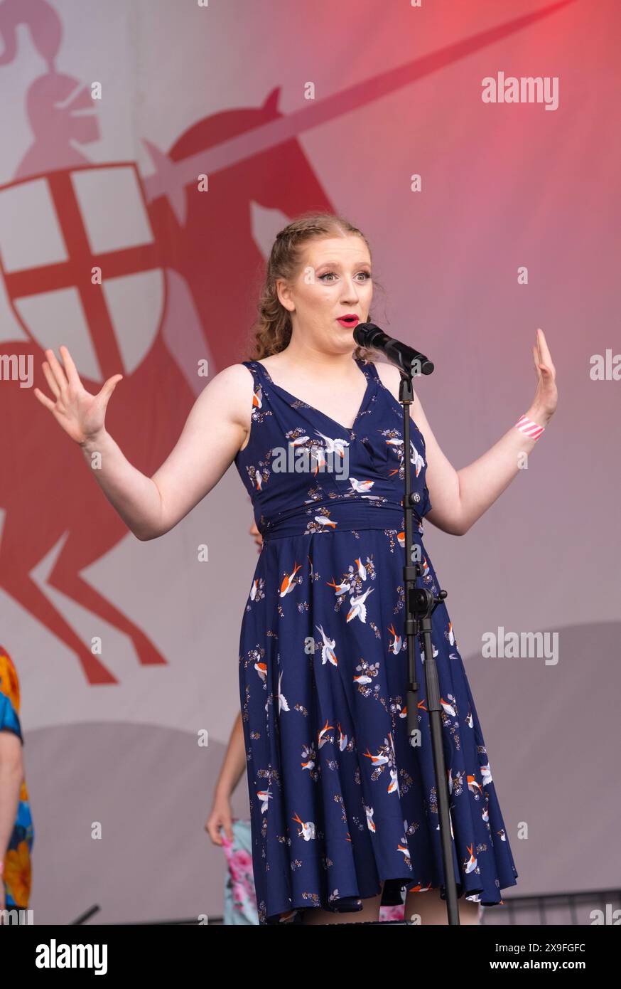 Singers and dancers from the West End Kids Troupe, performing at the ...