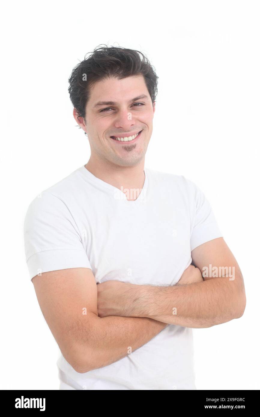 Handsome cheerful young man in hi-res stock photography and images - Alamy