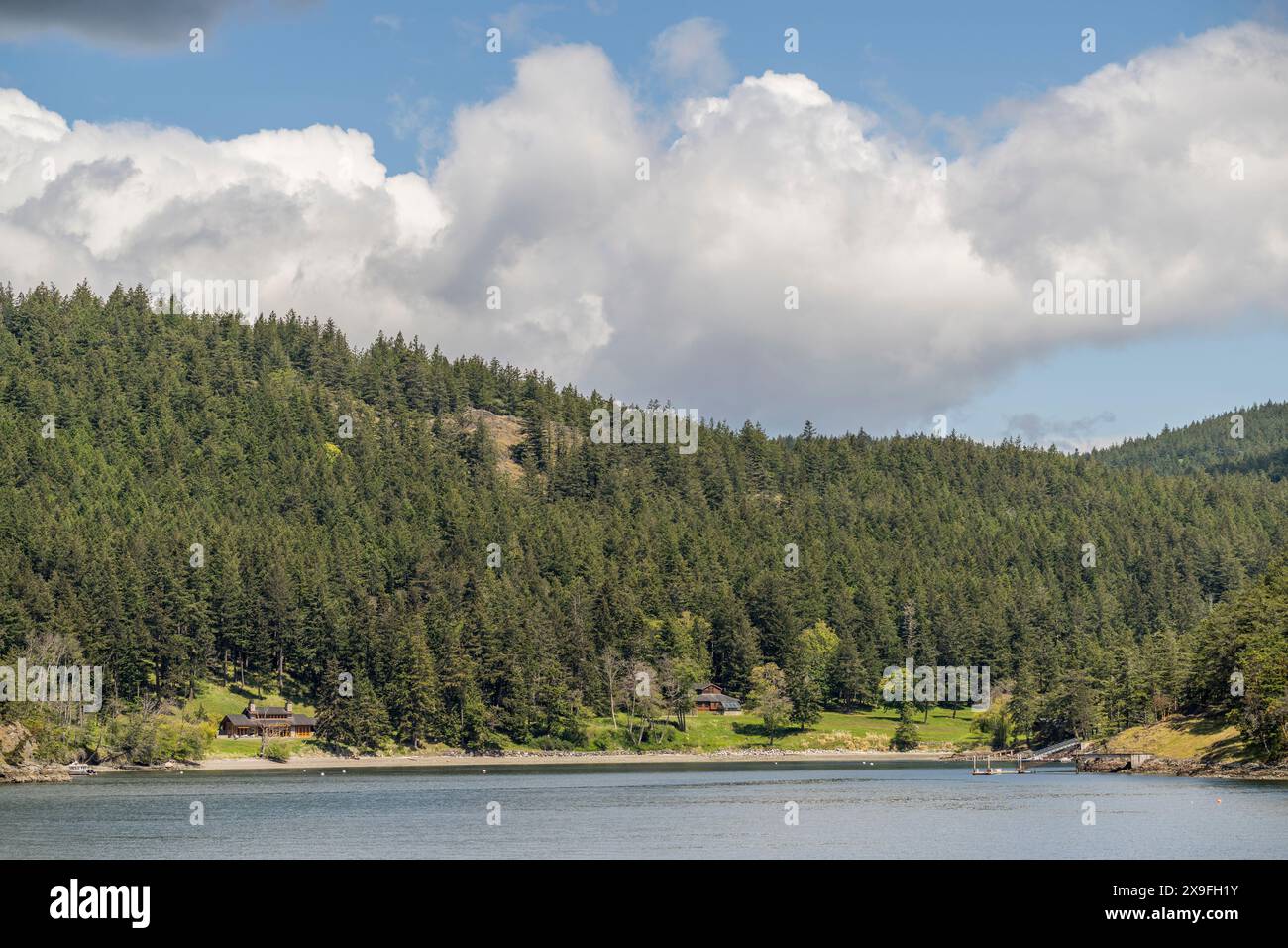 View of the San Juan Islands from the ferry ride from Friday Harbor to ...