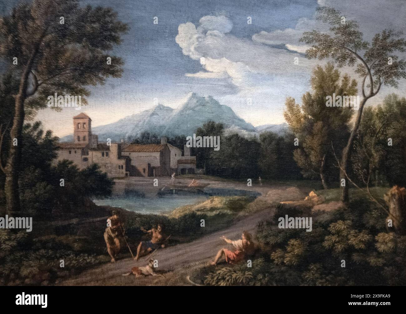 Gaspard Dughet: "Landscape with a Lake" (ca. 1664) Stock Photo