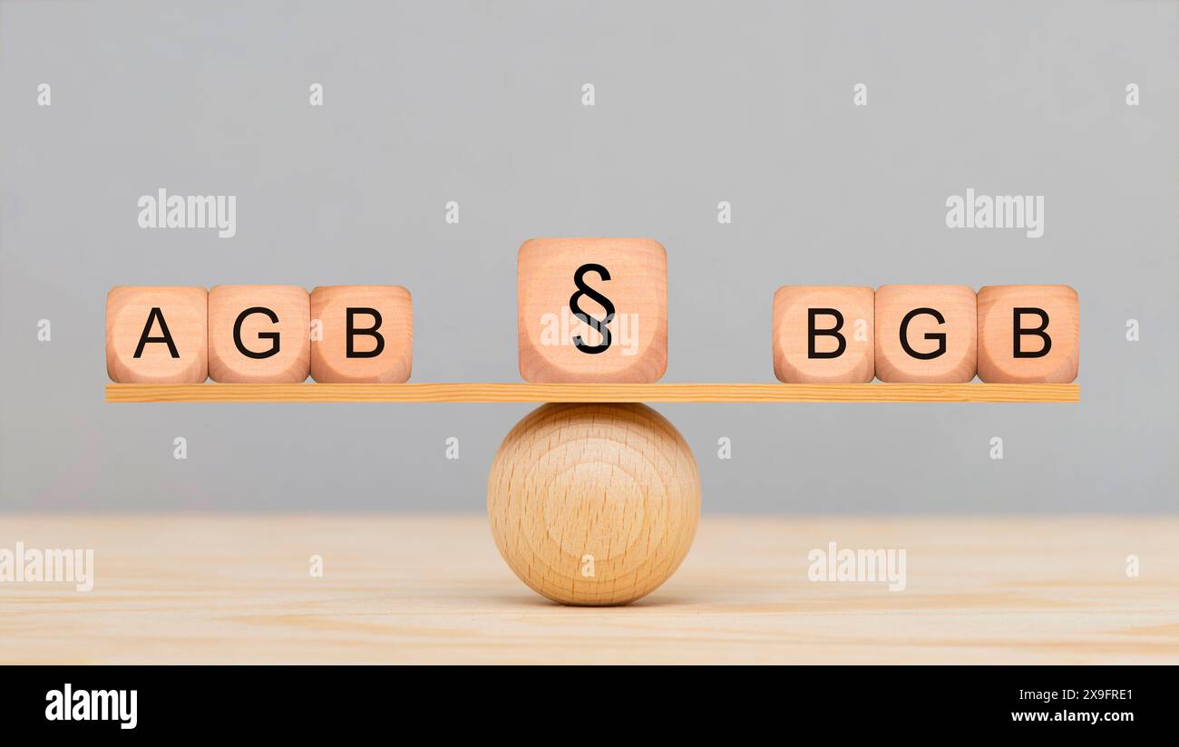 ABG und BGB ABG und BGB mit Recht und Gesetz im Gleichgewicht *** ABG and BGB ABG and BGB in balance with law and order Stock Photo