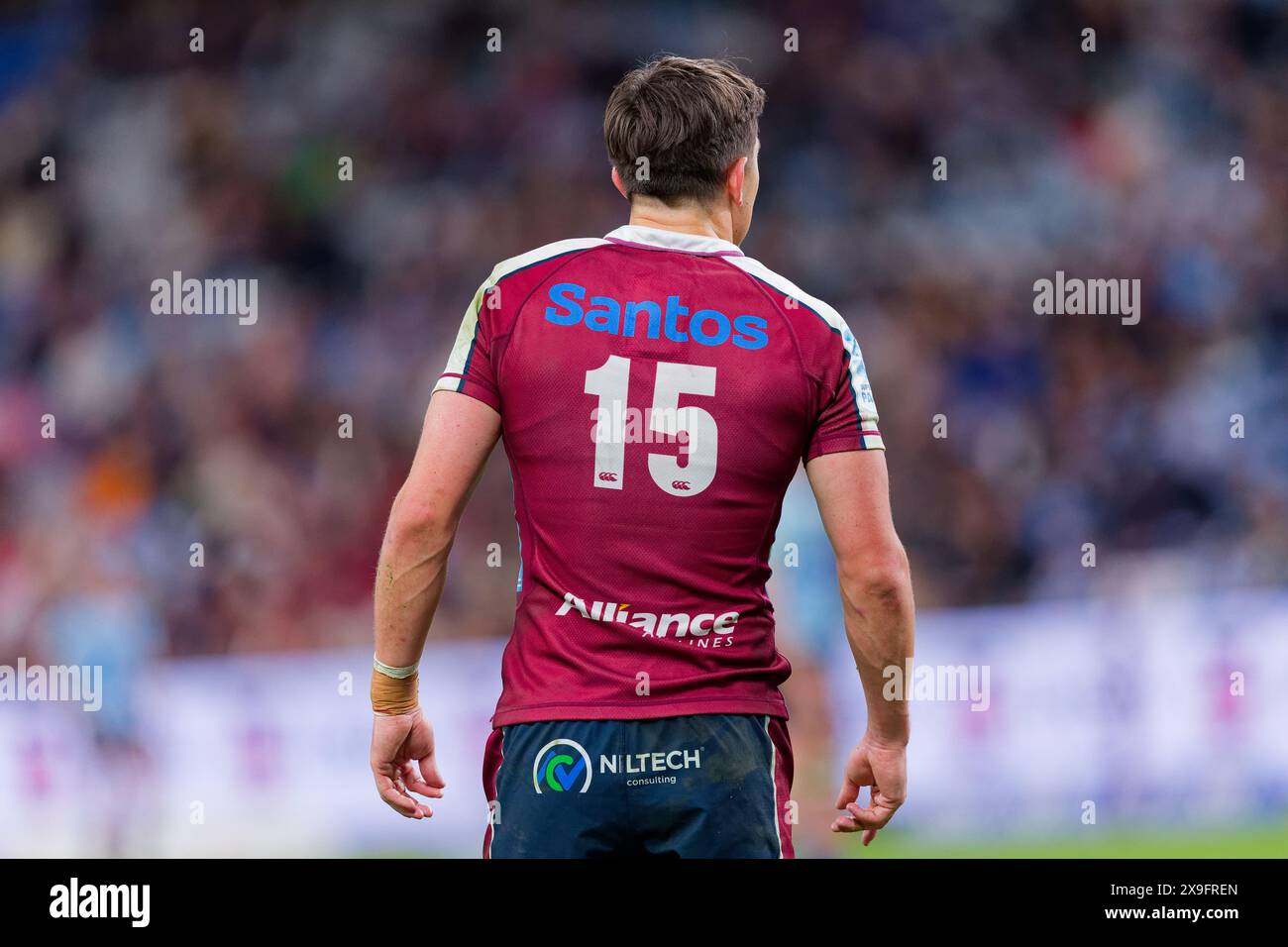 Campbell Reds Rugby Union Sydney, Australia. 31st May, 2024. Jock Campbell of the Reds looks on ...
