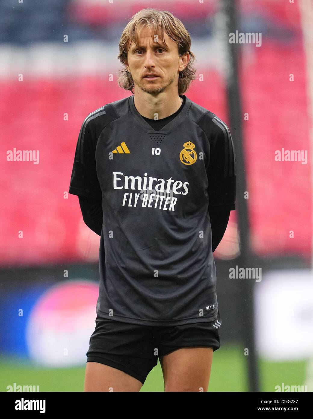 London, UK. 31st May, 2024. Luka Modric of Real Madrid Before the UEFA ...
