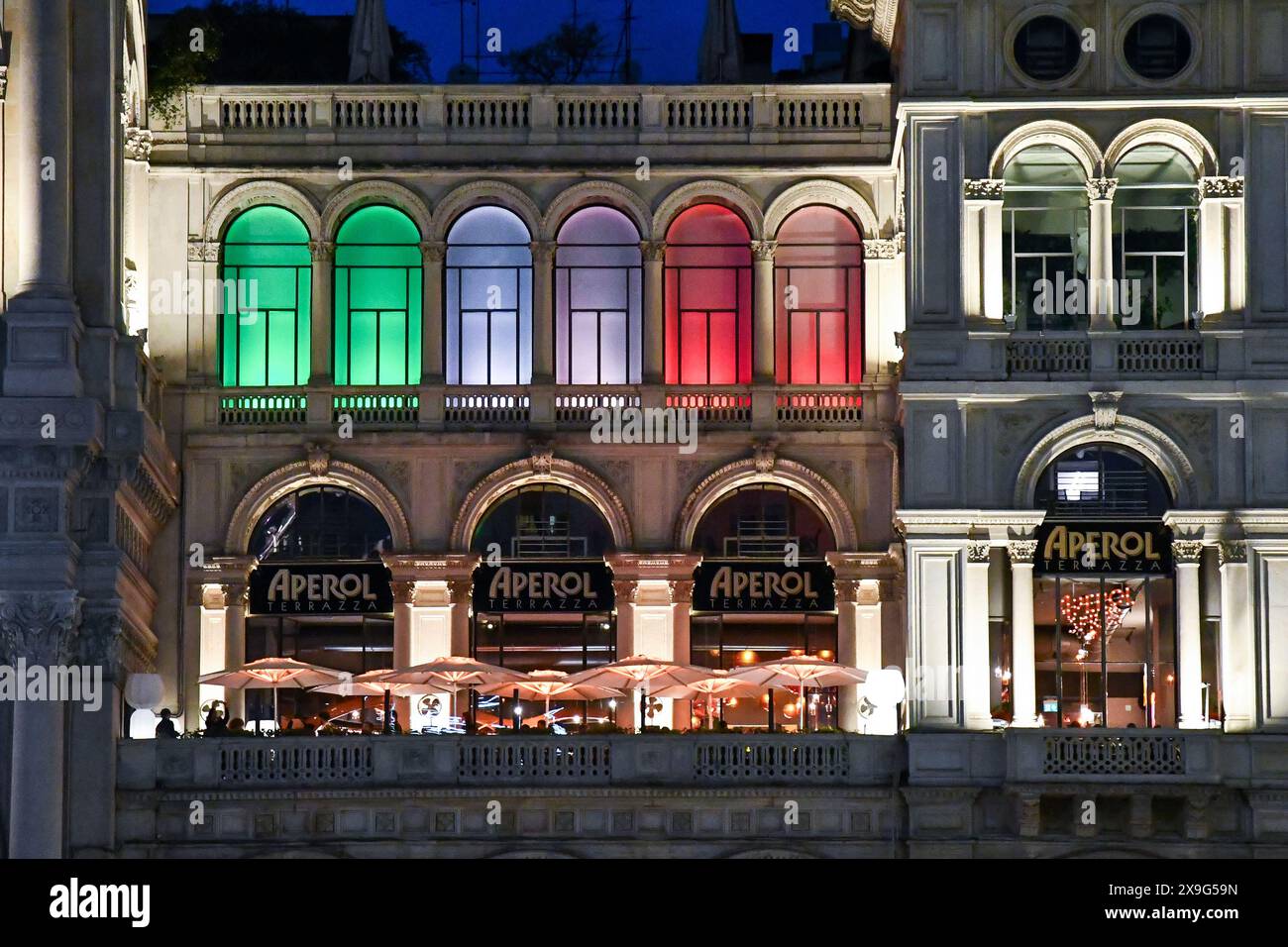 Exterior of the Terrazza Aperol, famous cocktail bar overlooking Piazza ...