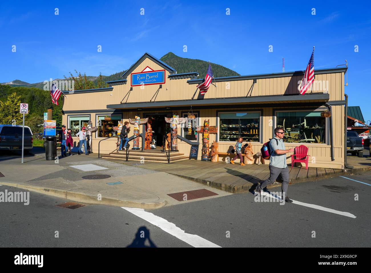 Exterior of the Rain Barrel gift shop in Ketchikan, Alaska Stock Photo
