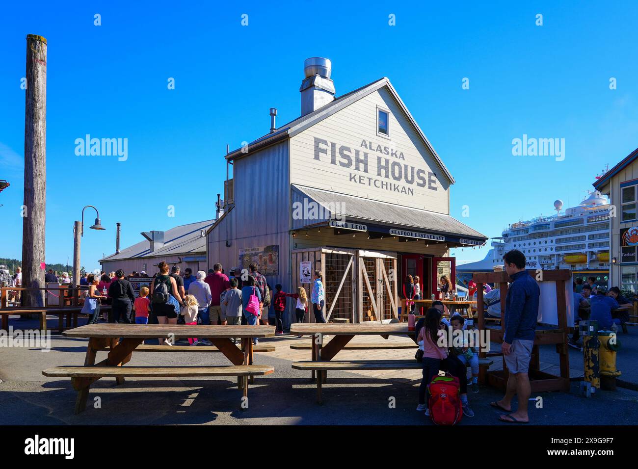 Alaska Fish House seafood restaurant in Ketchikan, Alaska, USA Stock