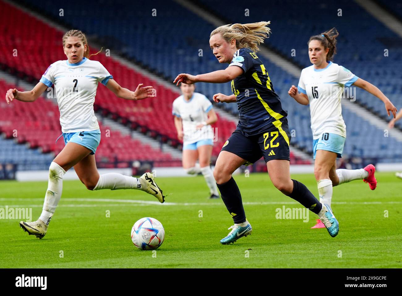 Scotland’s Erin Cuthbert on the ball during the UEFA Women's Euro 2025