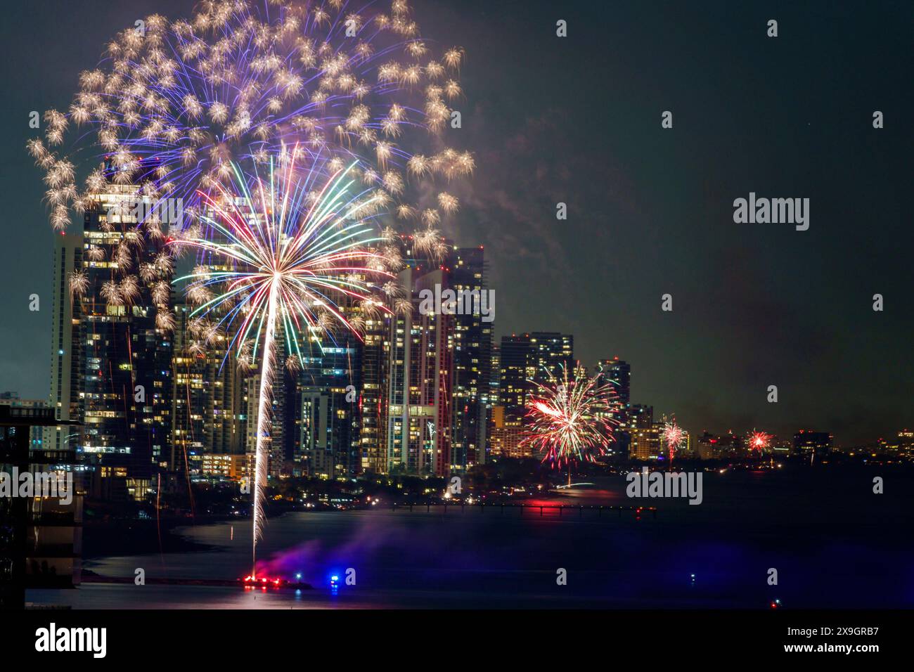 Sunny Isles Beach Florida,New Years Eve Day celebration,fireworks
