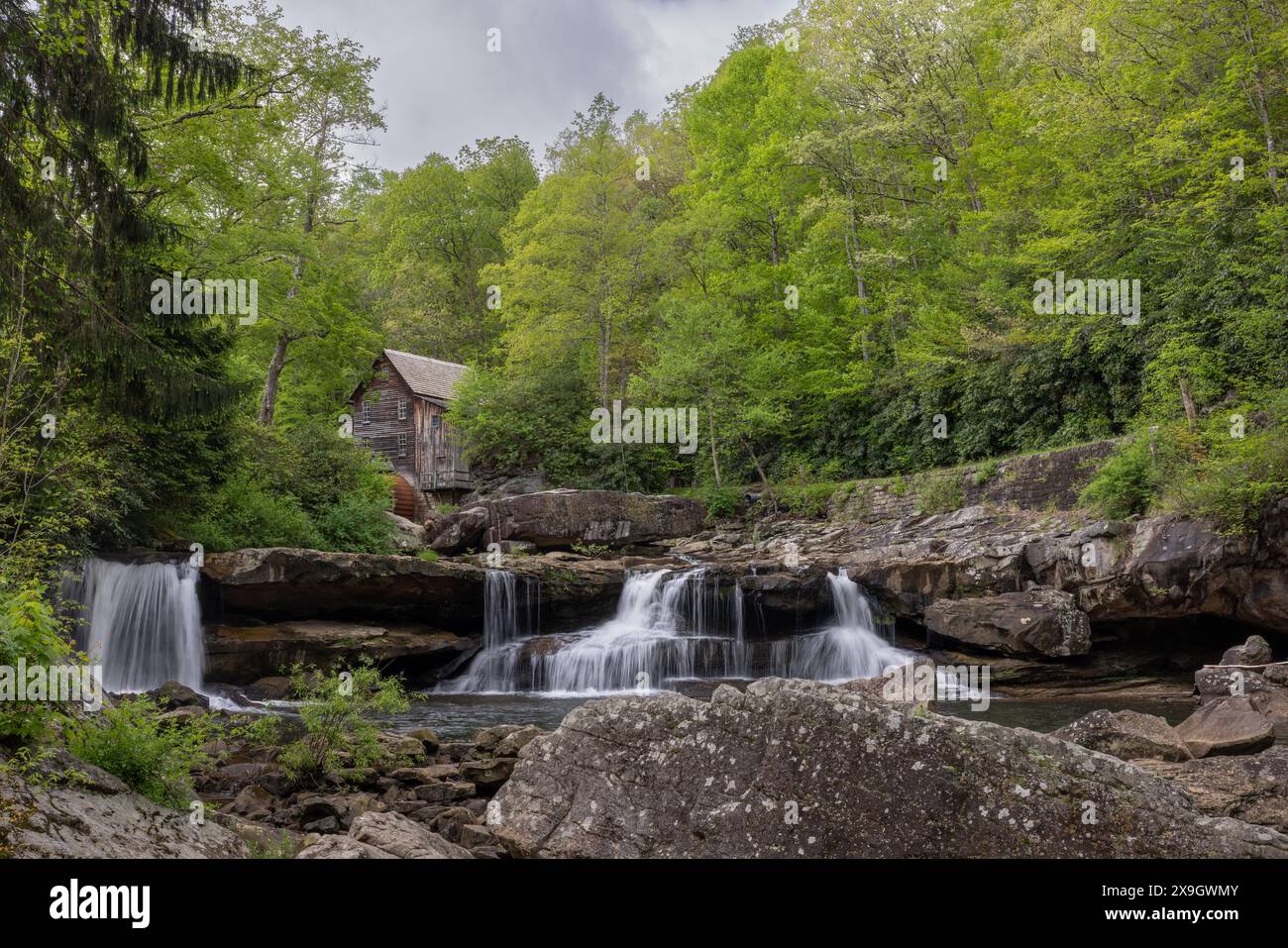 Glade Creek Grist Mill in spring, Babcock State Park, West Virginia ...
