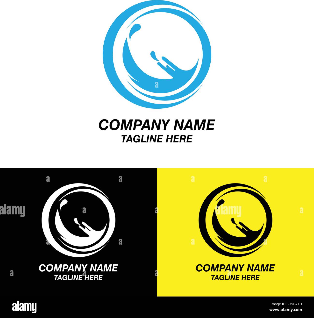 Water wave Logo design vector Template Stock Vector Image & Art - Alamy