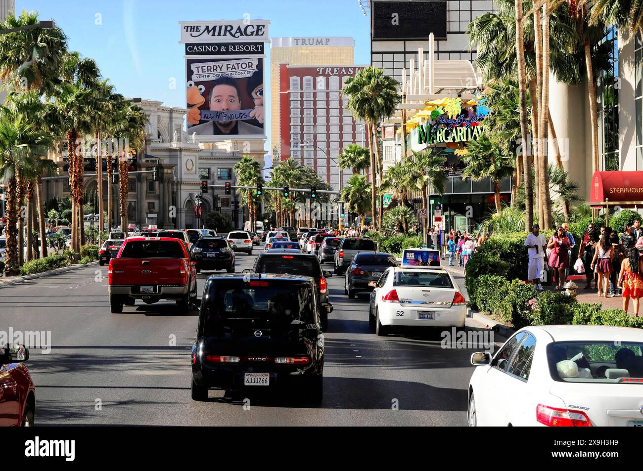 Las Vegas, Nevada, USA, North America, Street traffic with several cars