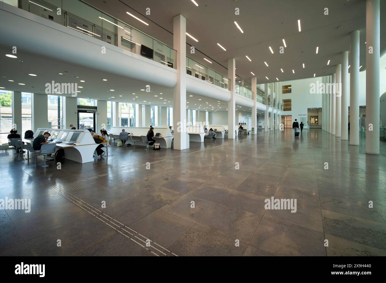 Interior photo computer pool, Paulinum, auditorium, students, students, University Alma Mater Lipsiensis, Leipzig, Saxony, Germany Stock Photo