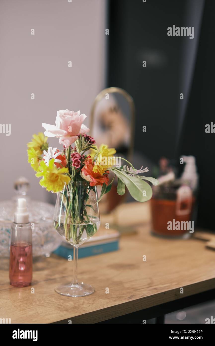 View of Hair salon interior and furniture, hair dresser profession Stock Photo ...