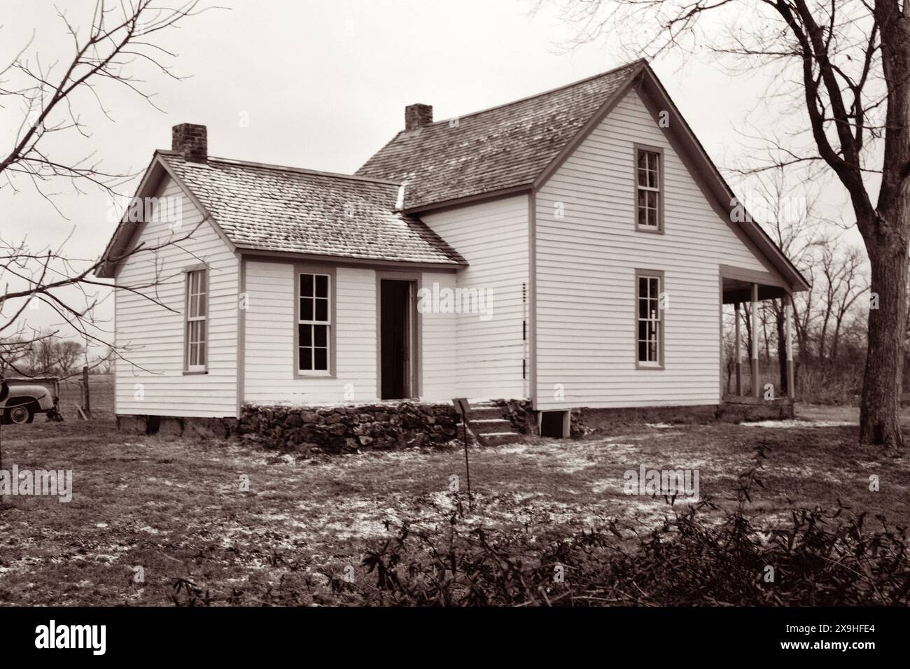 The 1881 Moses Carver House in Diamond, Missouri, at the