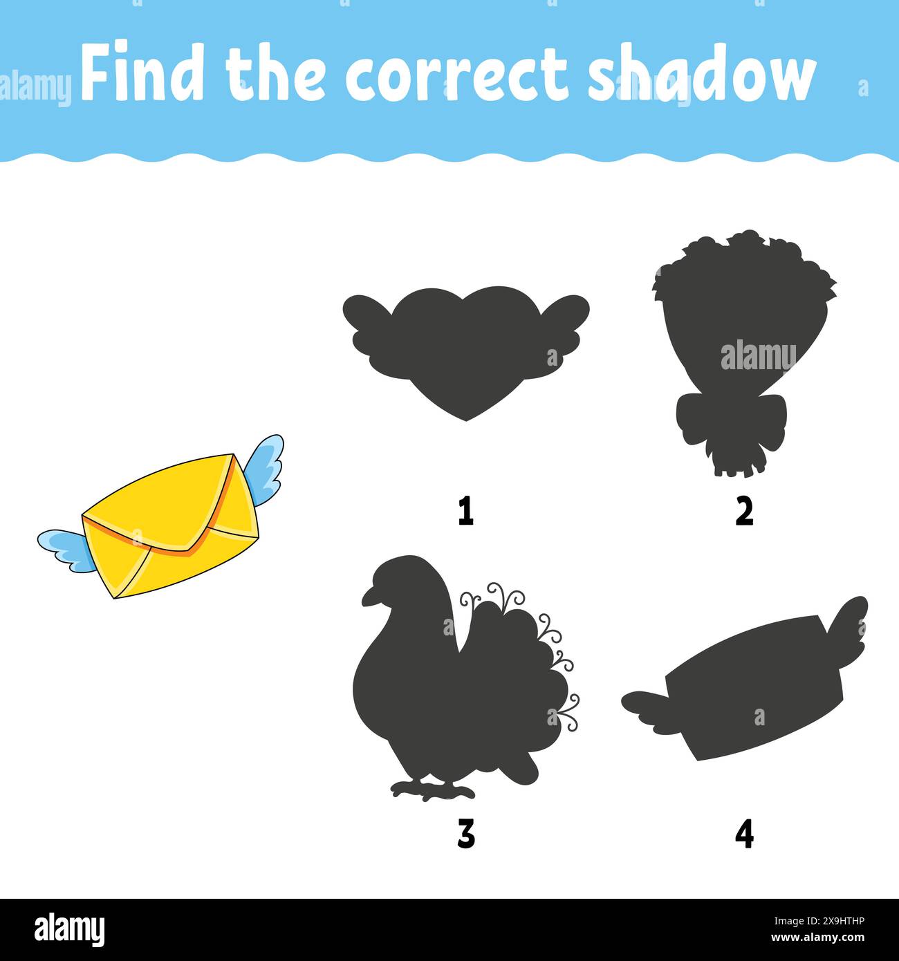 Find the correct shadow. Education developing worksheet. Matching game ...