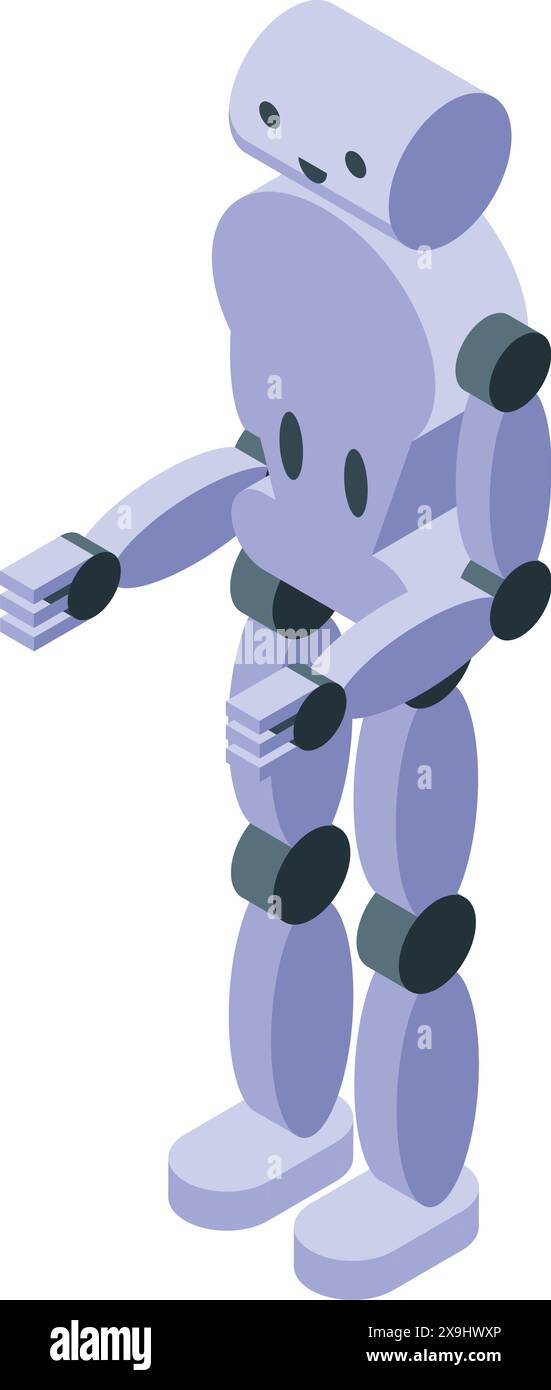 Vector isometric design of a humanoid robot with a modern, sleek look ...