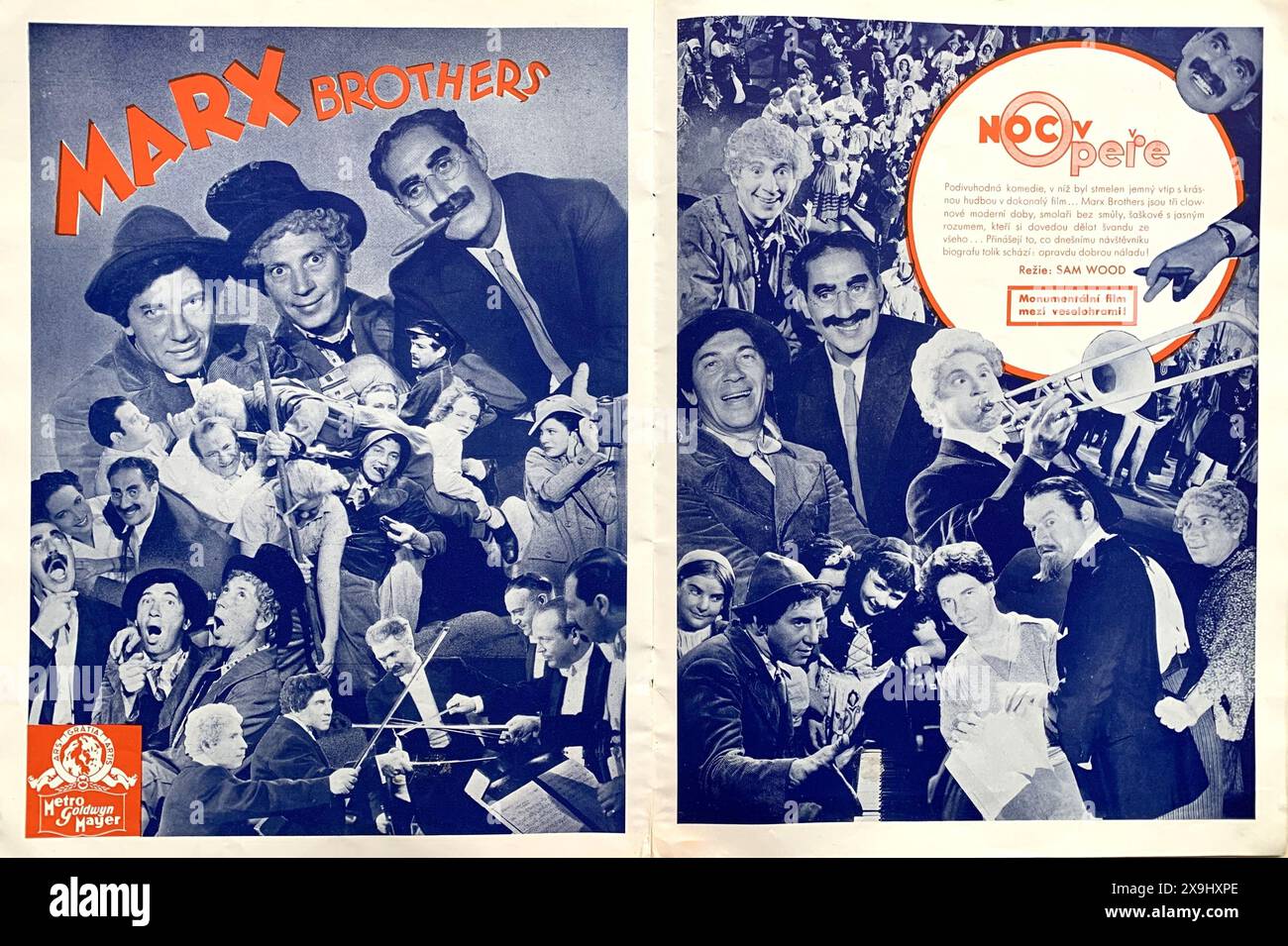Czech Trade Ad for THE MARX BROTHERS CHICO HARPO and GROUCHO in A NIGHT ...