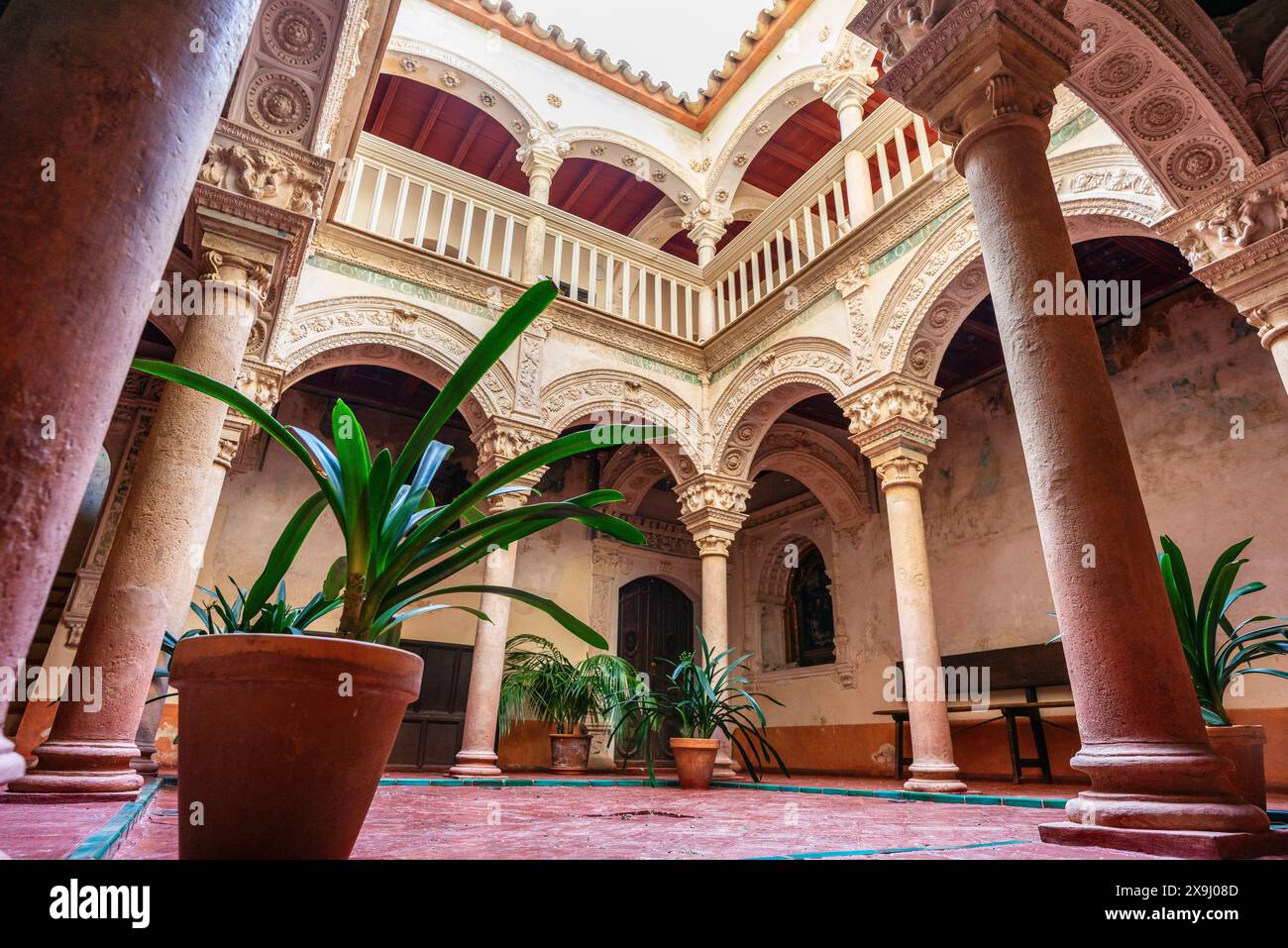 collegiate church of Our Lady of the Assumption, 16th century, Courtyard of the pantheon of the dukes (1545-1555), Osuna, province of Seville, Andalusia, Spain. Stock Photo