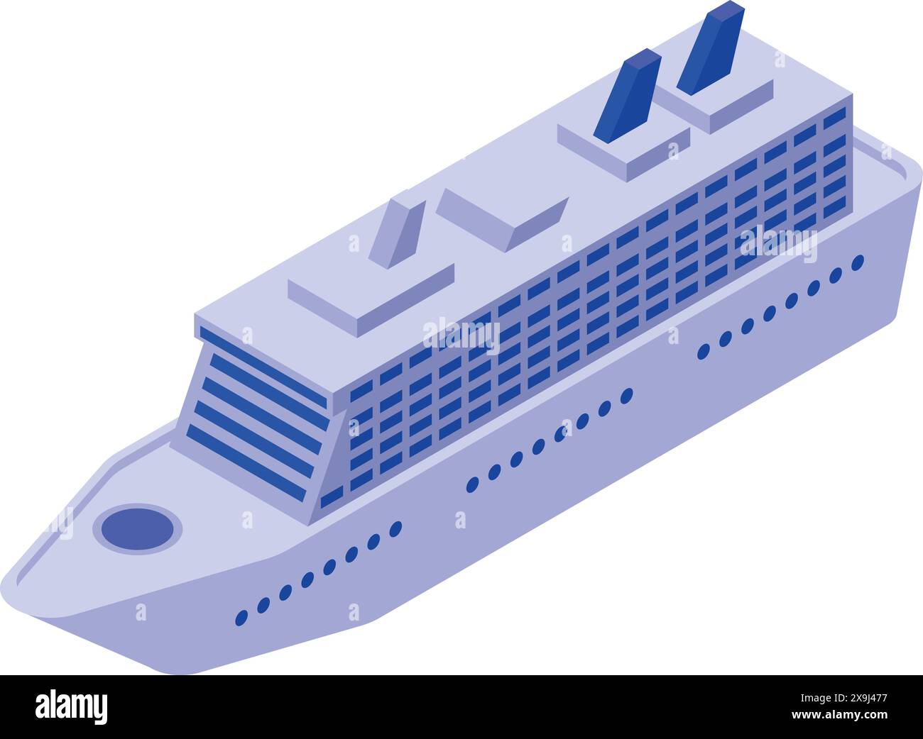 Detailed vector isometric illustration of a modern luxury cruise ship ...