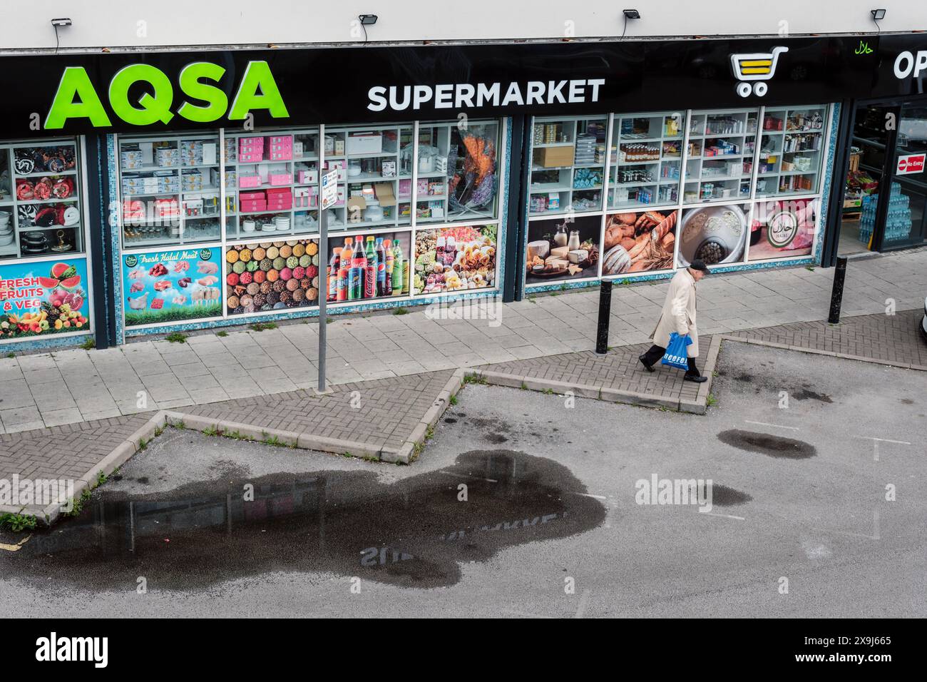 AQSA Asian supermarket, Allenton, Derby Stock Photo