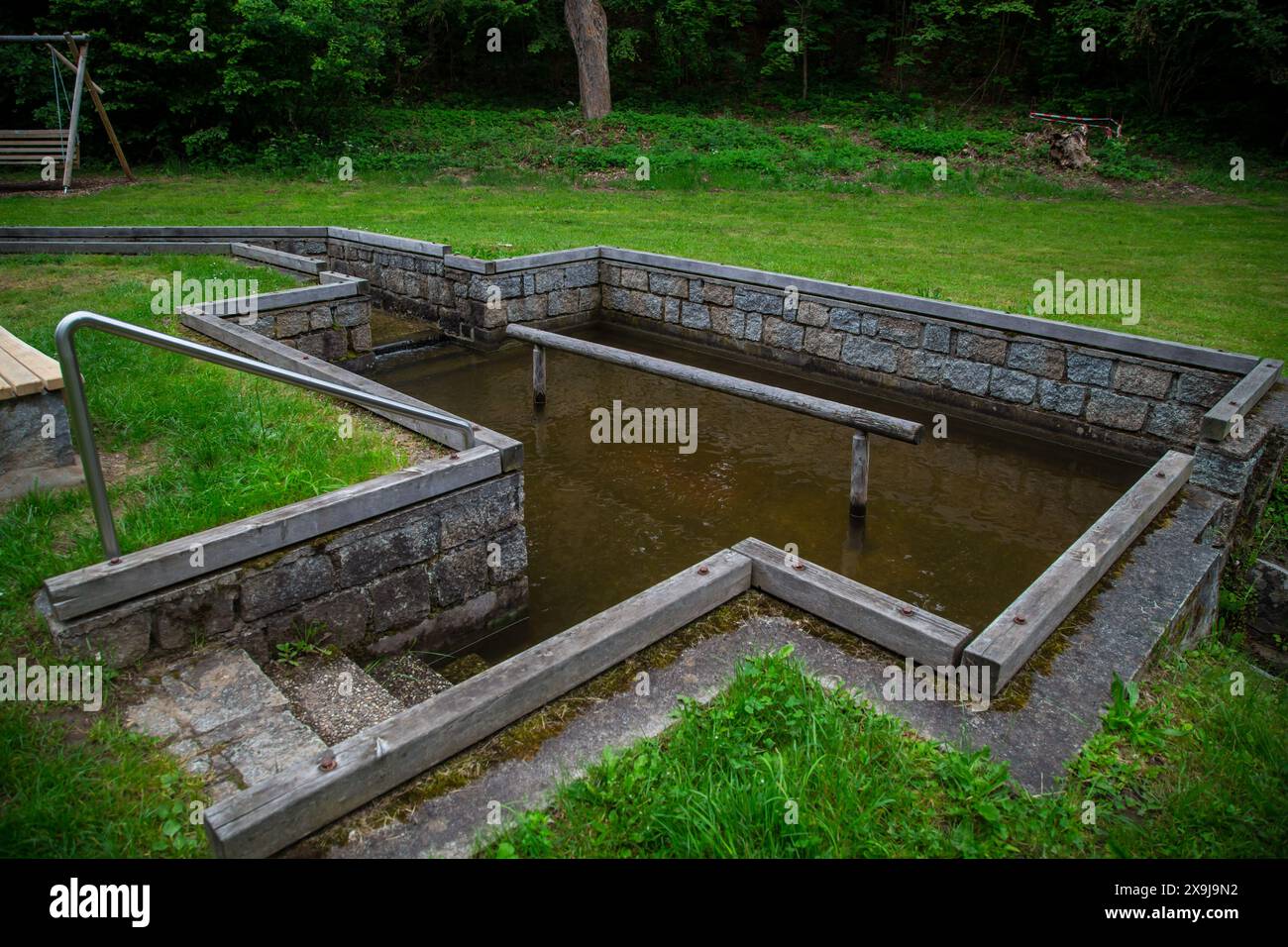 Kneipp basin in the Gabrielental Weitra, Waldviertel, Austria Stock Photo