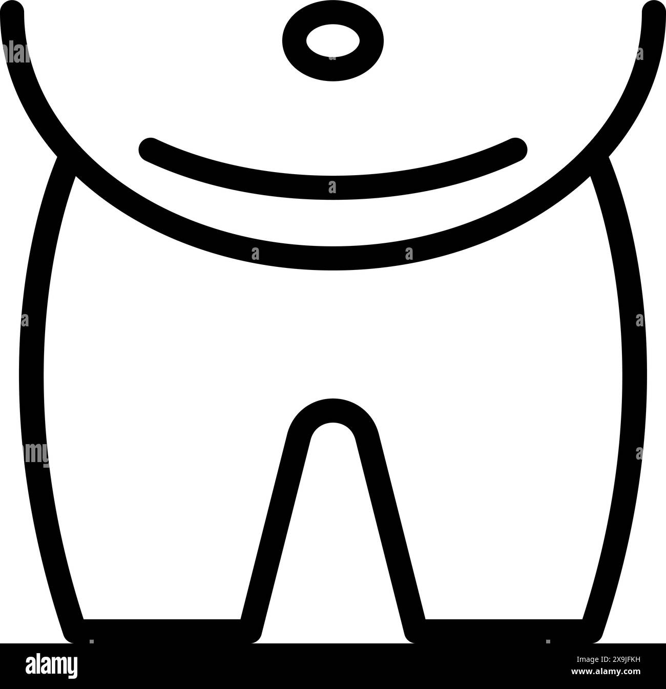 Simple black and white line art icon of pants, perfect for fashion and ...