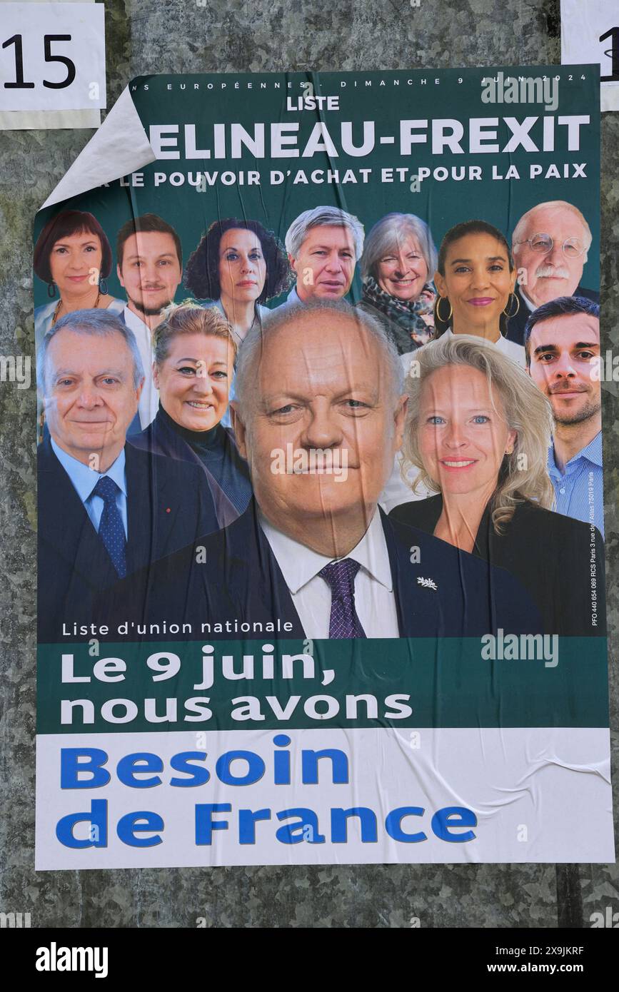 2024 election posters for the election of french deputies hires stock