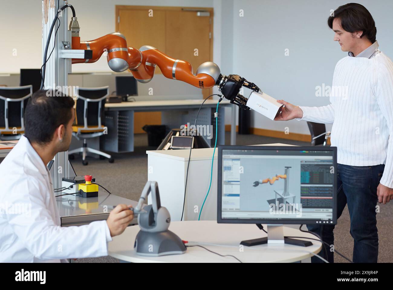 Using haptic teleoperation with force feedback safety in human robot ...