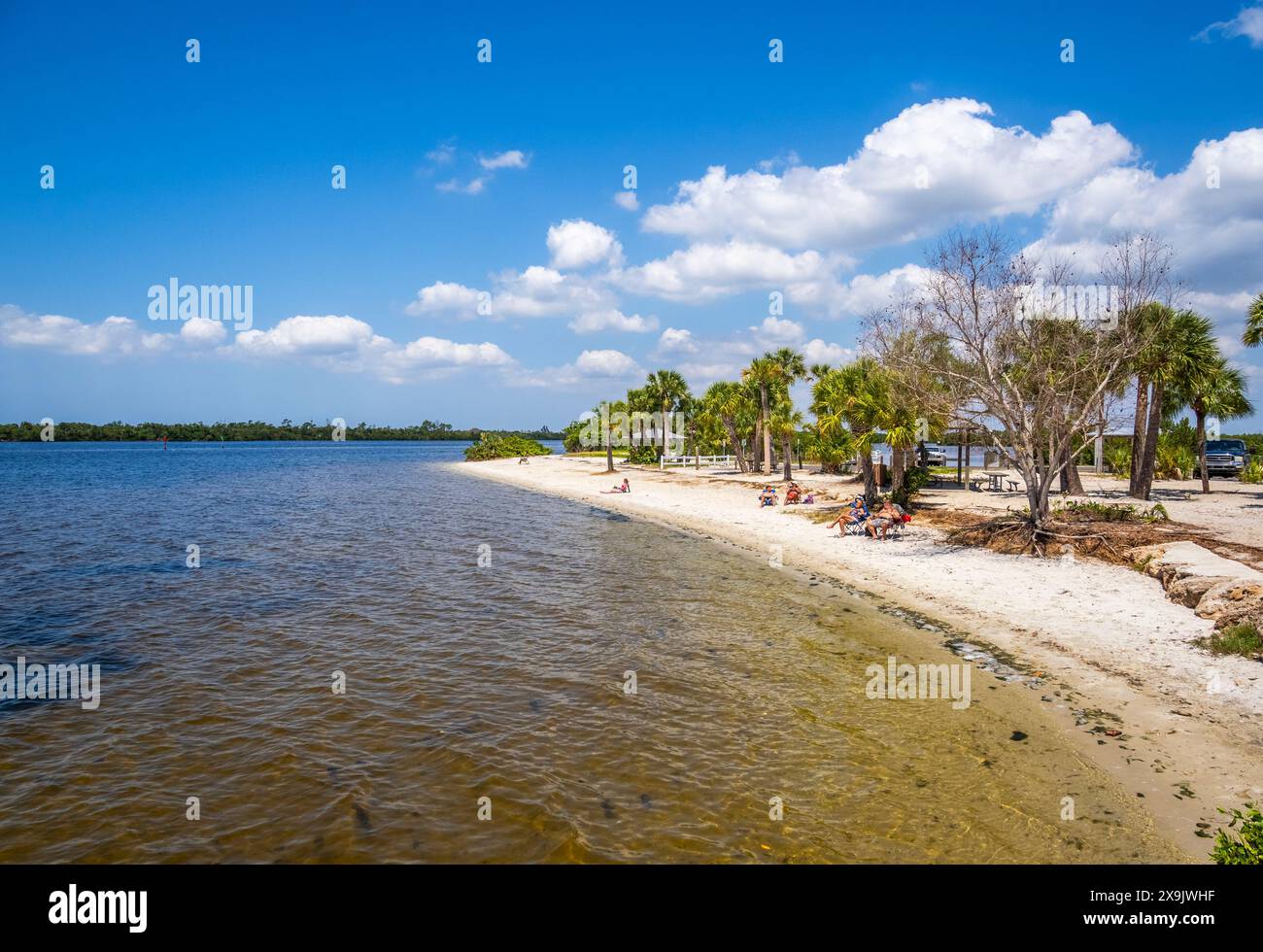 Beach at Port Charlotte Beach Park in Port Charlotte Florida USA Stock Beach at Port Charlotte Beach Park in Port Charlotte Florida USA Stock