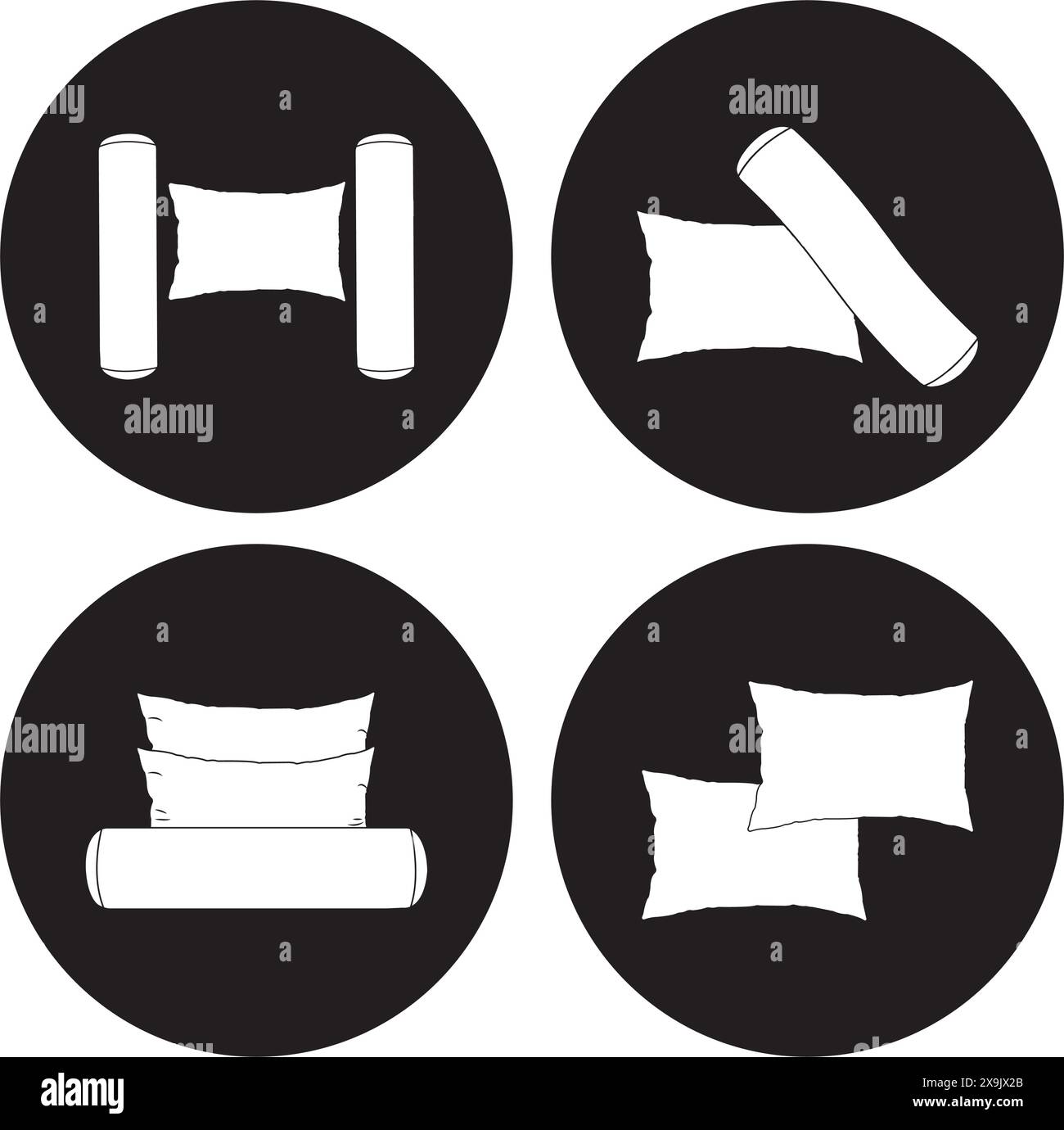 pillow icon vector illustration simple design Stock Vector
