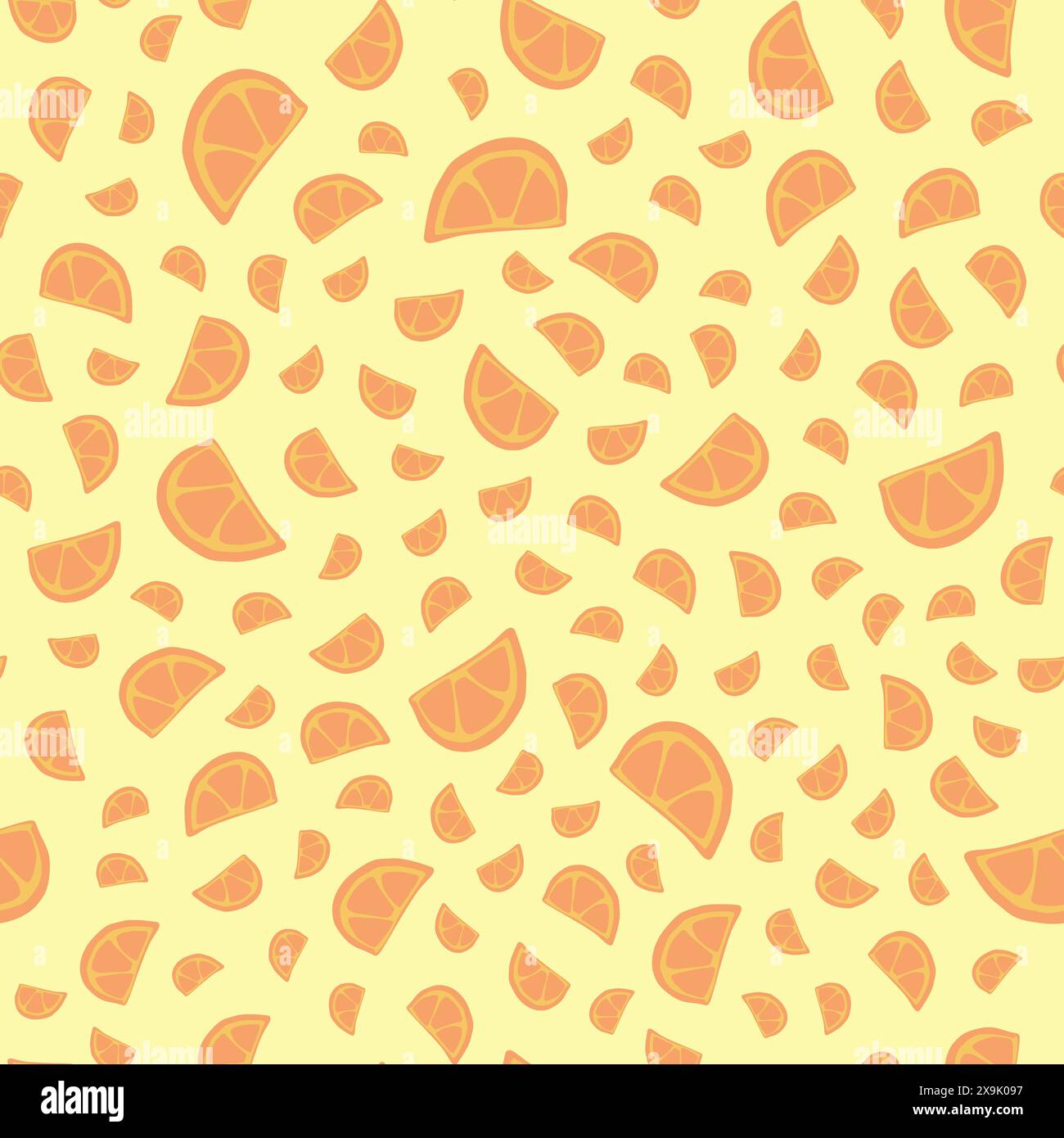 Vector illustration of a pattern with slices of oranges Stock Vector ...