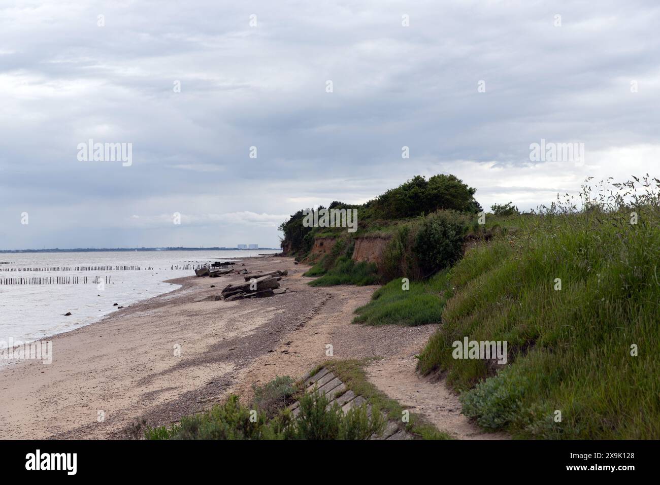 Coastal erosion along the southern coast of East Mersea, Mersea Island ...