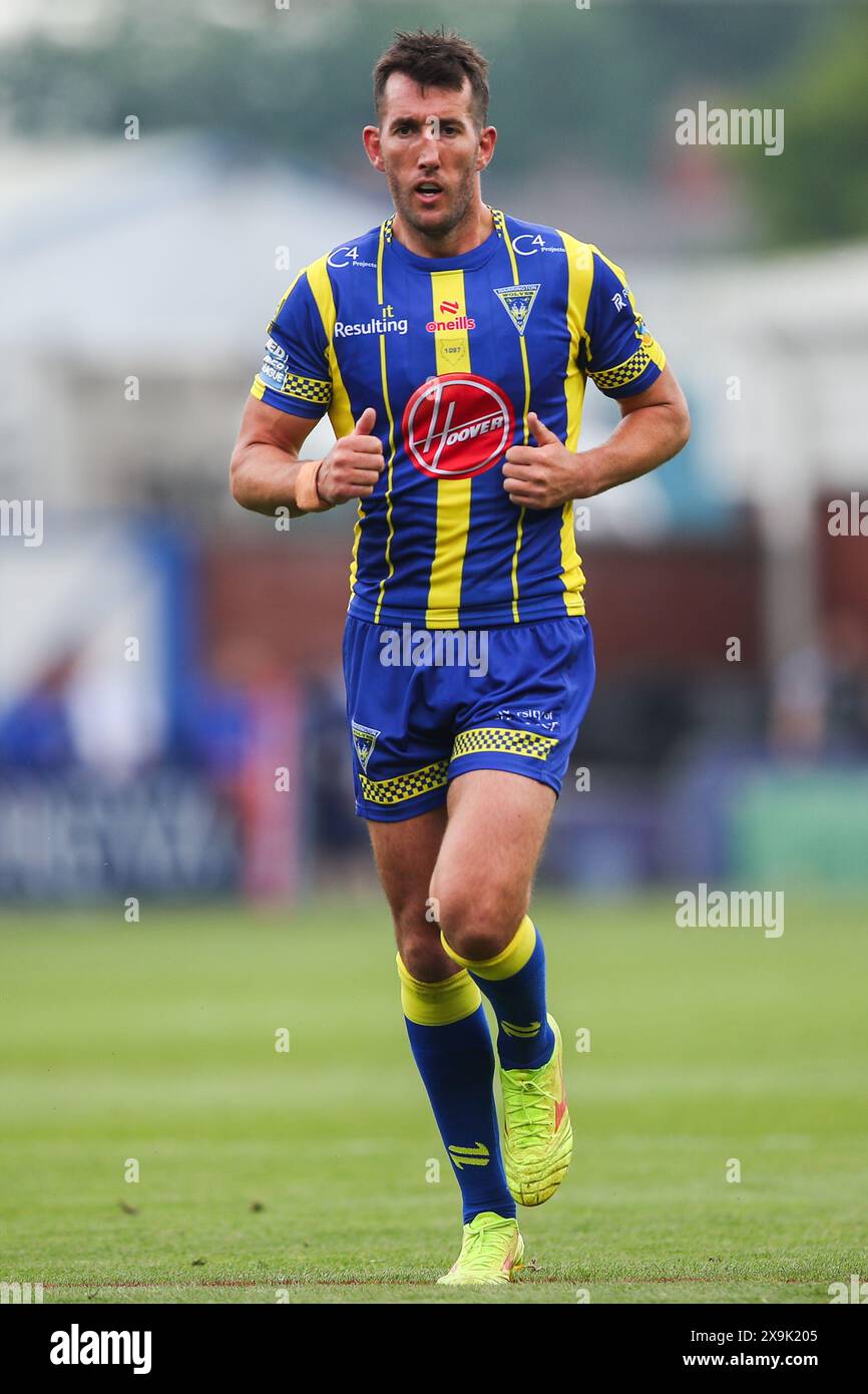 Stefan Ratchford of Warrington Wolves during the Betfred Super League Round 13 match Warrington Wolves vs Wigan Warriors at Halliwell Jones Stadium, Warrington, United Kingdom, 1st June 2024  (Photo by Gareth Evans/News Images) in Warrington, United Kingdom on 6/1/2024. (Photo by Gareth Evans/News Images/Sipa USA) Stock Photo