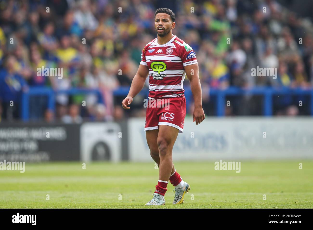 Warrington, UK. 01st June, 2024. Kruise Leeming of Wigan Warriors during the Betfred Super League Round 13 match Warrington Wolves vs Wigan Warriors at Halliwell Jones Stadium, Warrington, United Kingdom, 1st June 2024 (Photo by Gareth Evans/News Images) in Warrington, United Kingdom on 6/1/2024. (Photo by Gareth Evans/News Images/Sipa USA) Credit: Sipa USA/Alamy Live News Stock Photo