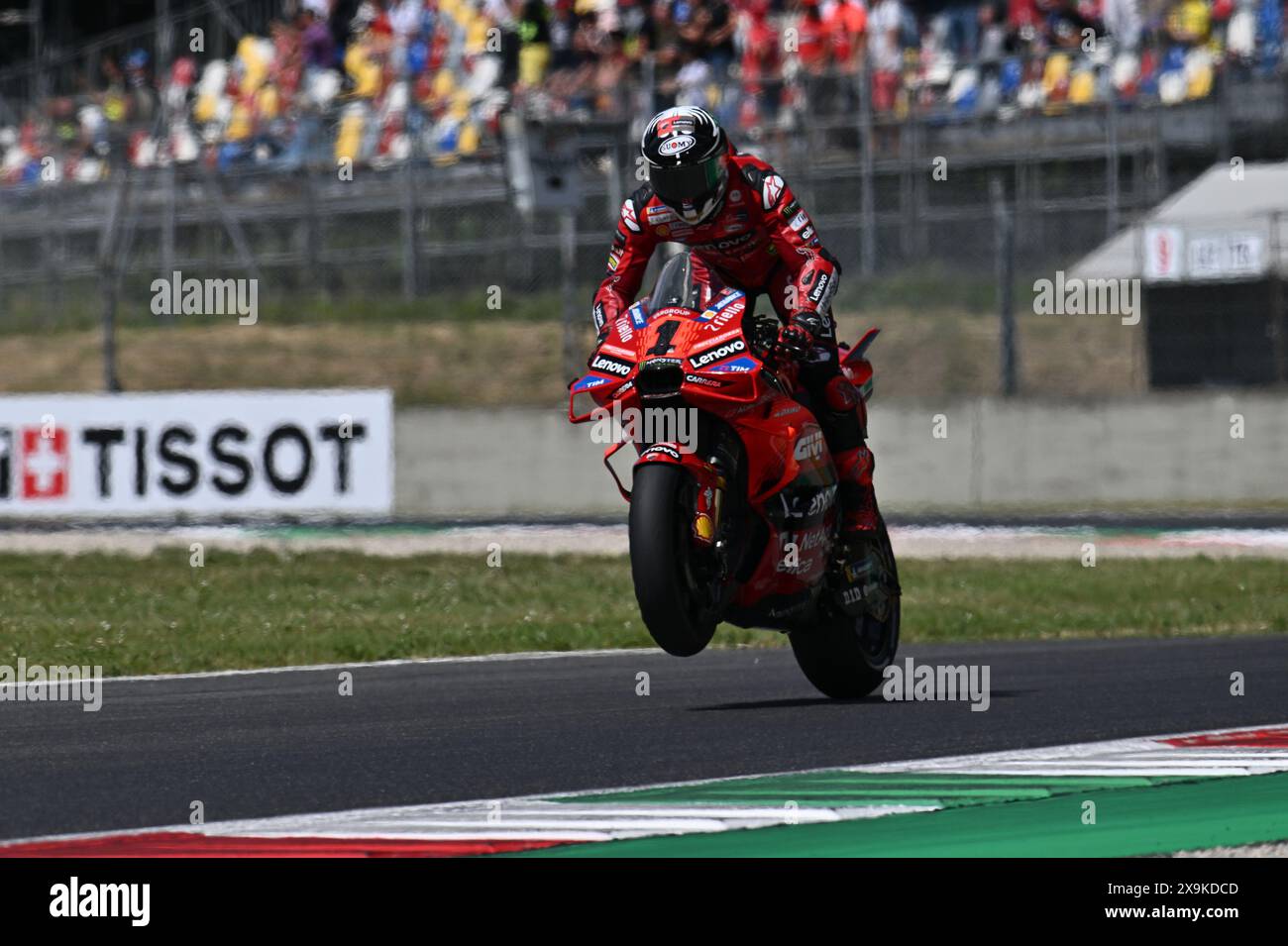 Italian rider Francesco Bagnaia of Ducati Lenovo Team celebrates the ...