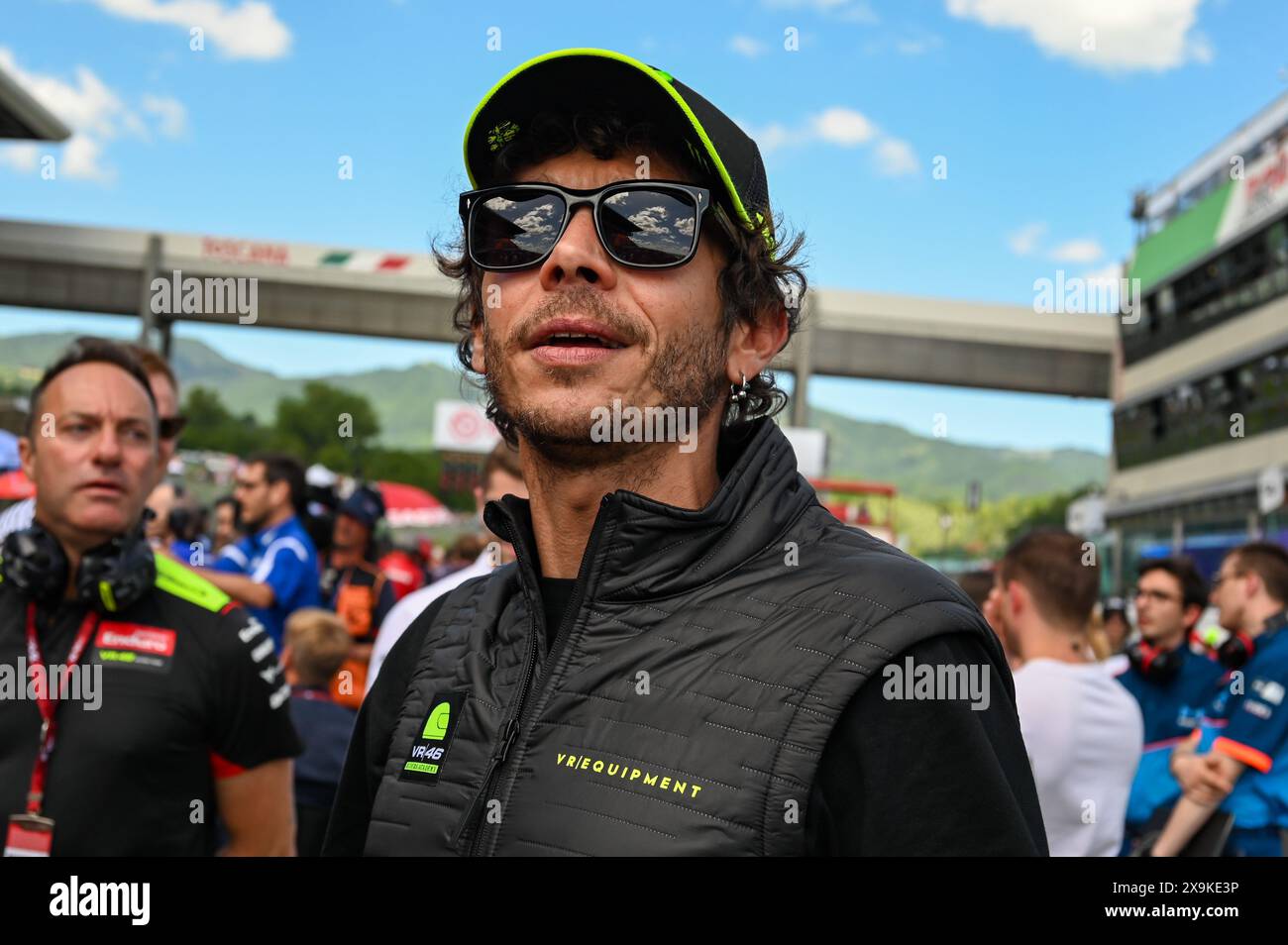 Valentino Rossi portrait in starting grid during Gran Premio d’Italia ...