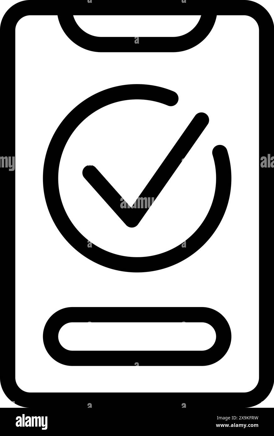 Vector illustration of a checklist icon with a checkmark, symbolizing ...