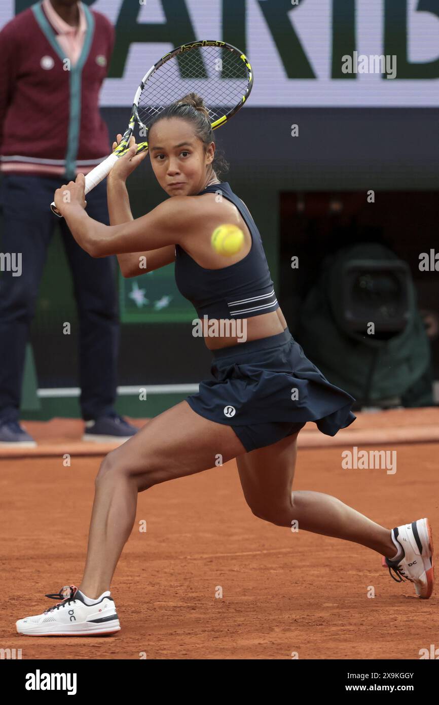 Leylah Fernandez of Canada during day 6 of the 2024 French Open, Roland