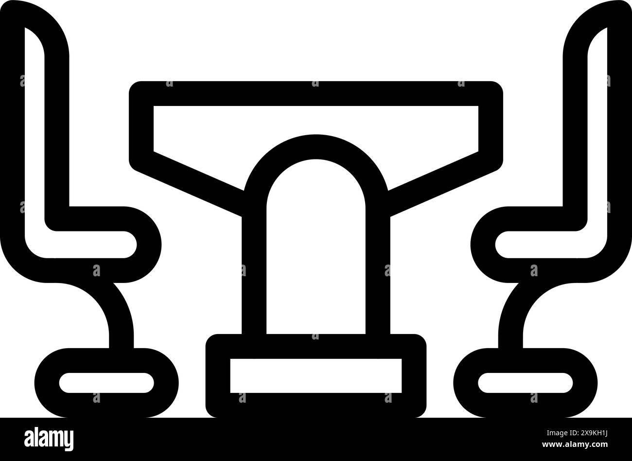 Simplistic icon illustration of a balanced justice scale in black ...