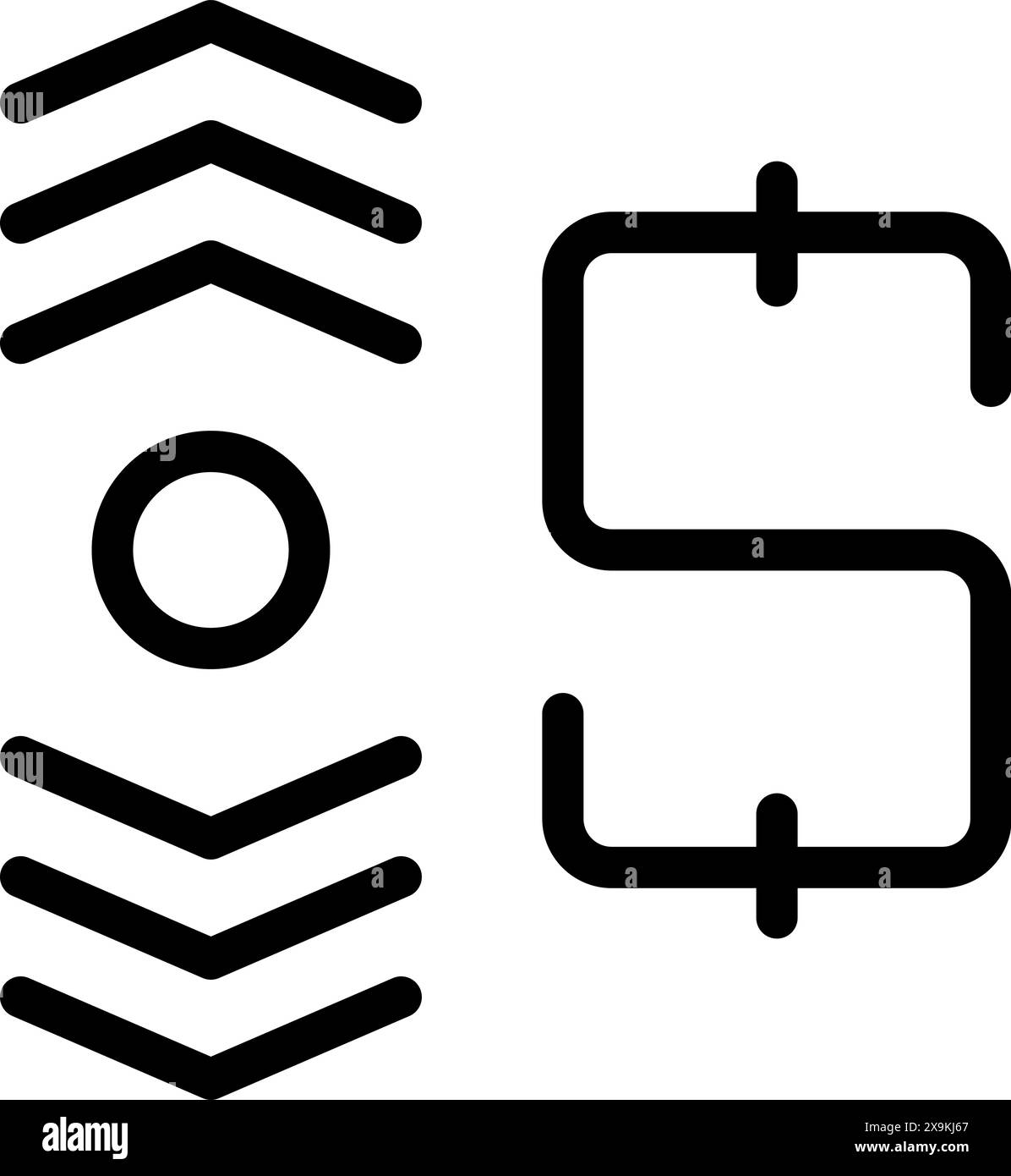 Simple icon with abstract black and white geometric shapes for modern ...
