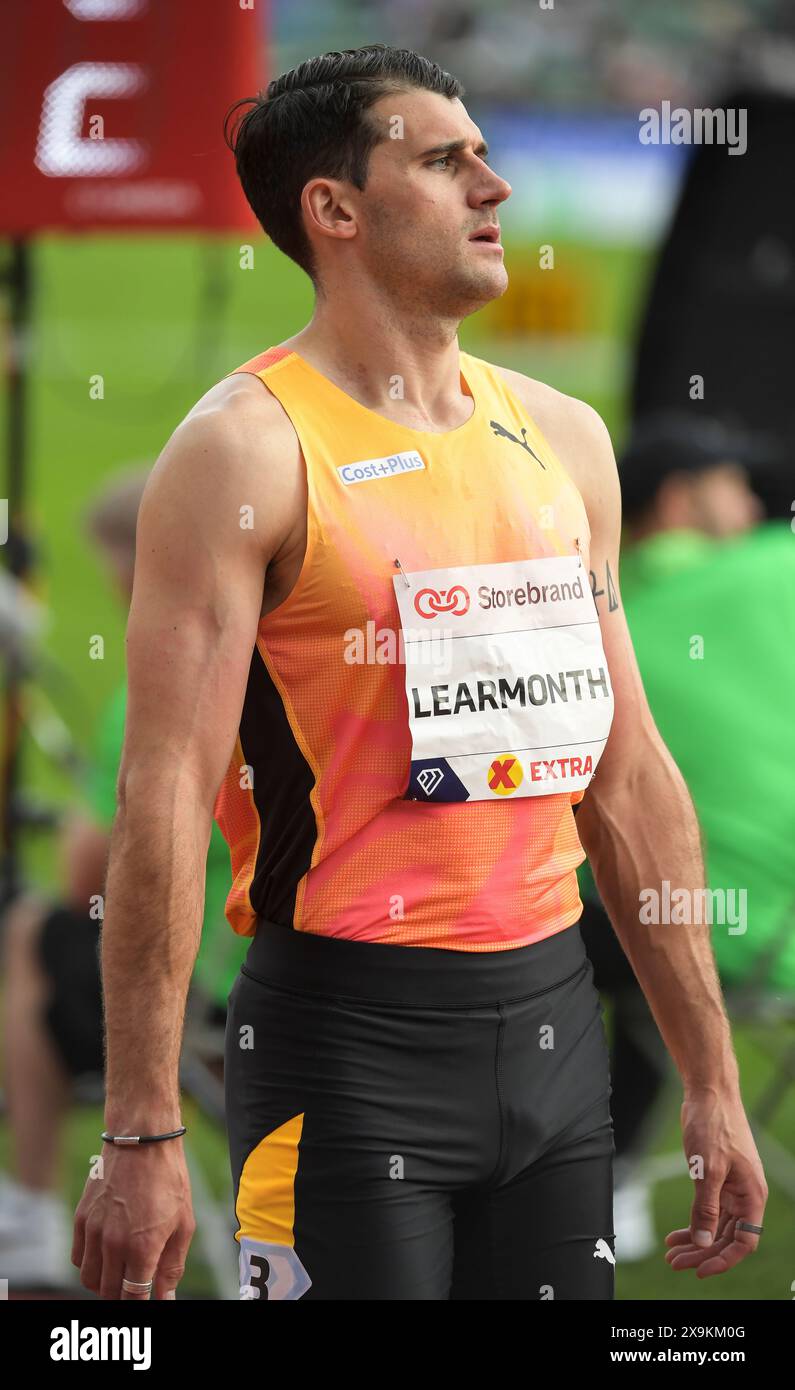 Guy Learmonth of Great Britain competing in the men’s 800m at the Wanda Diamond League Oslo Bislett Games, Oslo, Norway on the 30th May 2024. Photo Ga Stock Photo