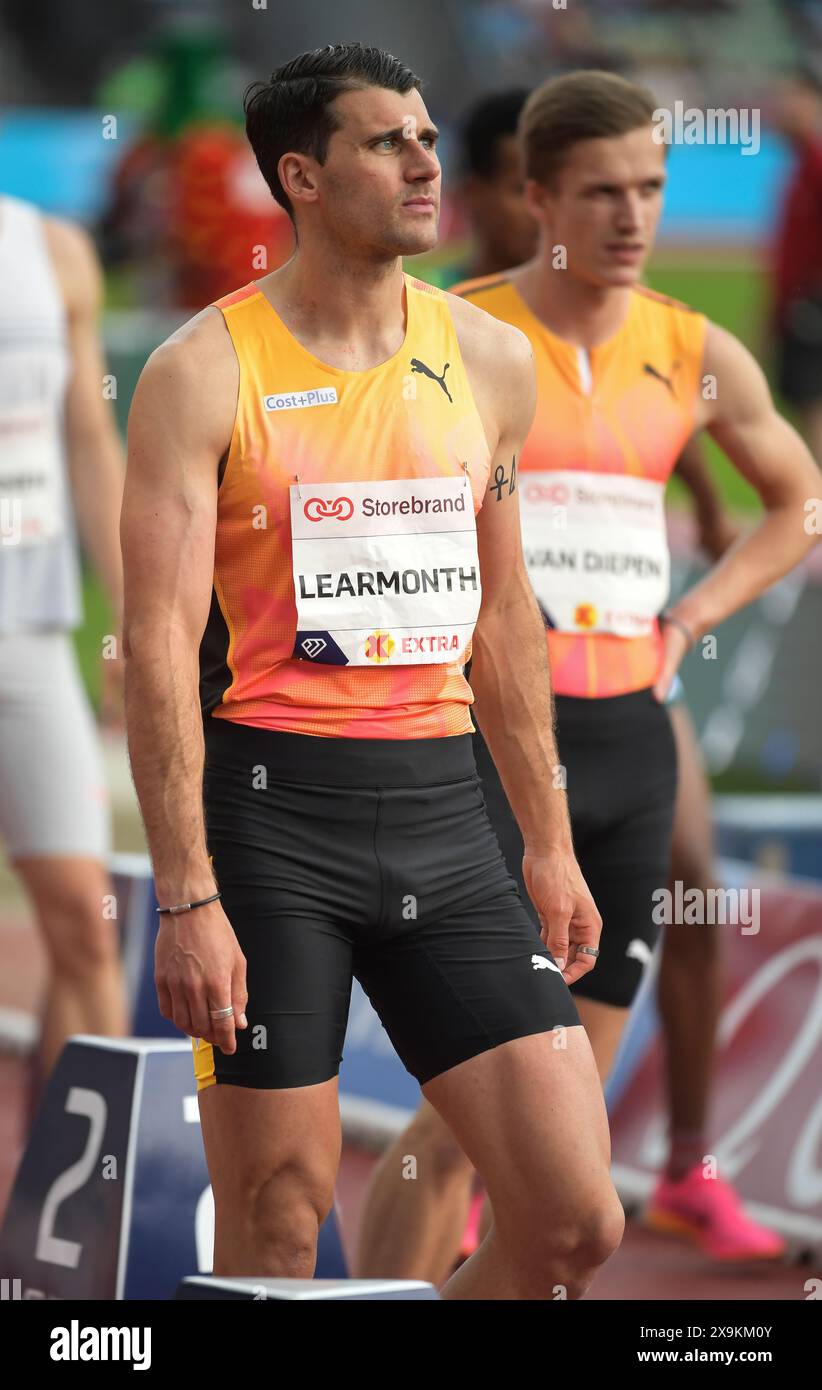 Guy Learmonth of Great Britain competing in the men’s 800m at the Wanda Diamond League Oslo Bislett Games, Oslo, Norway on the 30th May 2024. Photo Ga Stock Photo