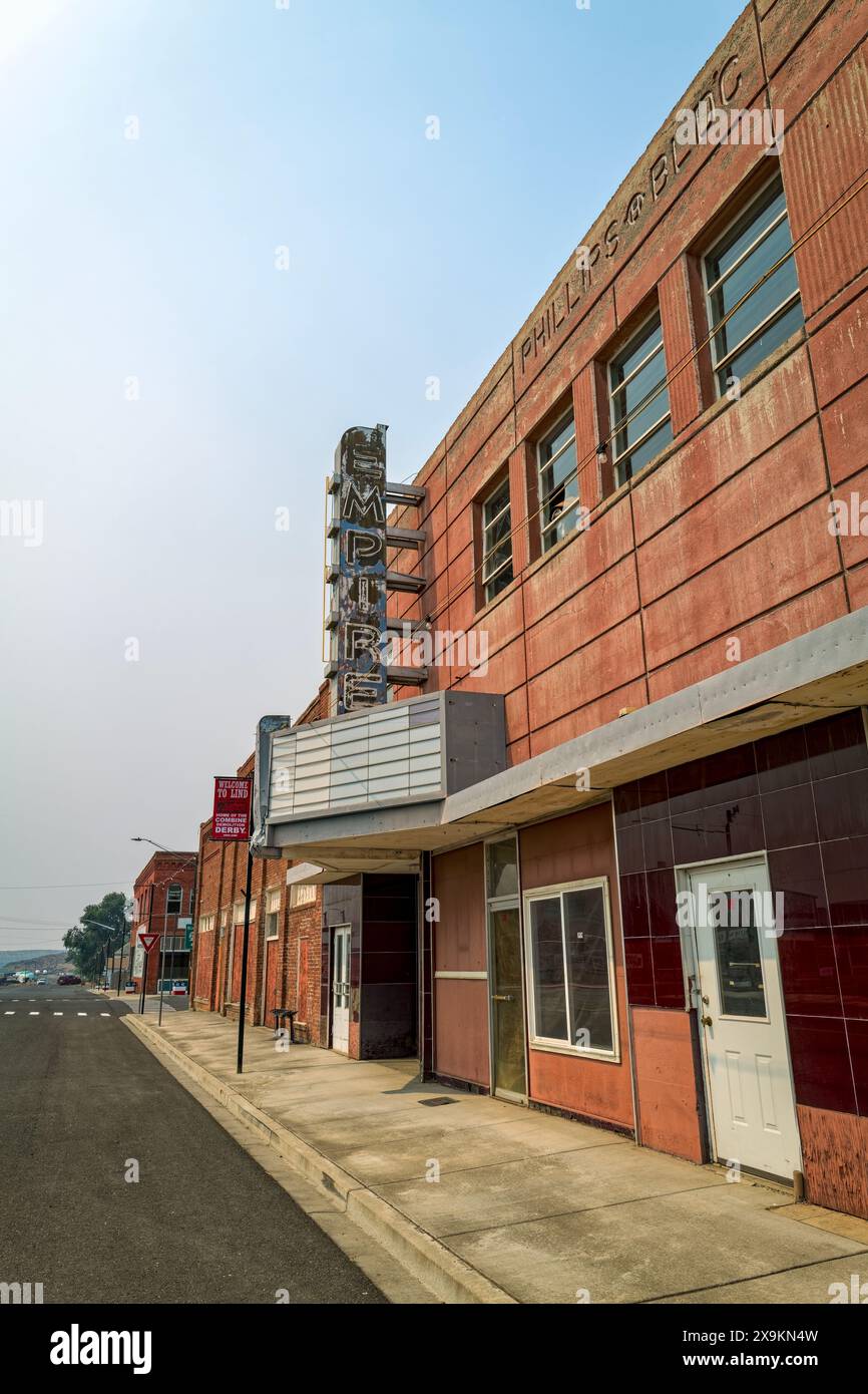 The marquee of the abandoned Empire Theatre in the Phillips Building in ...