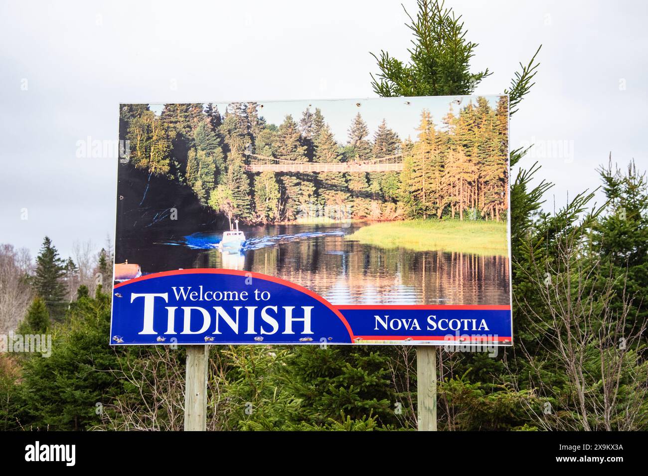 to Tidnish sign in Nova Scotia, Canada Stock Photo Alamy