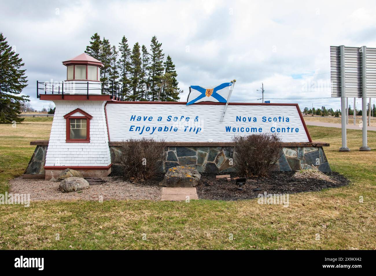 Welcome to the province of Nova Scotia in Amherst, Nova Scotia, Canada Stock Photo