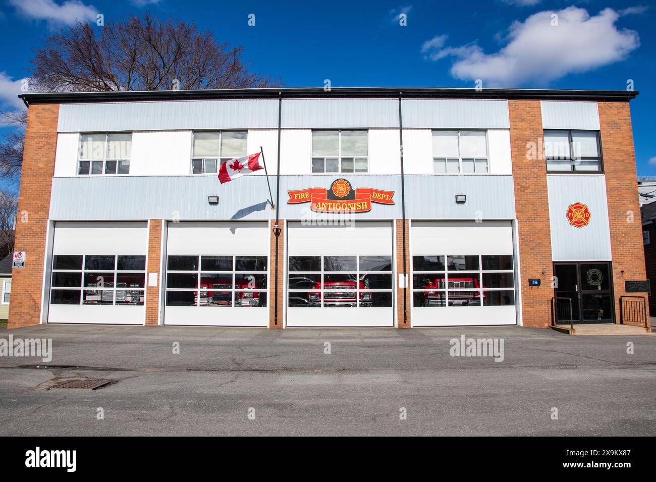 Fire department in downtown Antigonish, Nova Scotia, Canada Stock Photo
