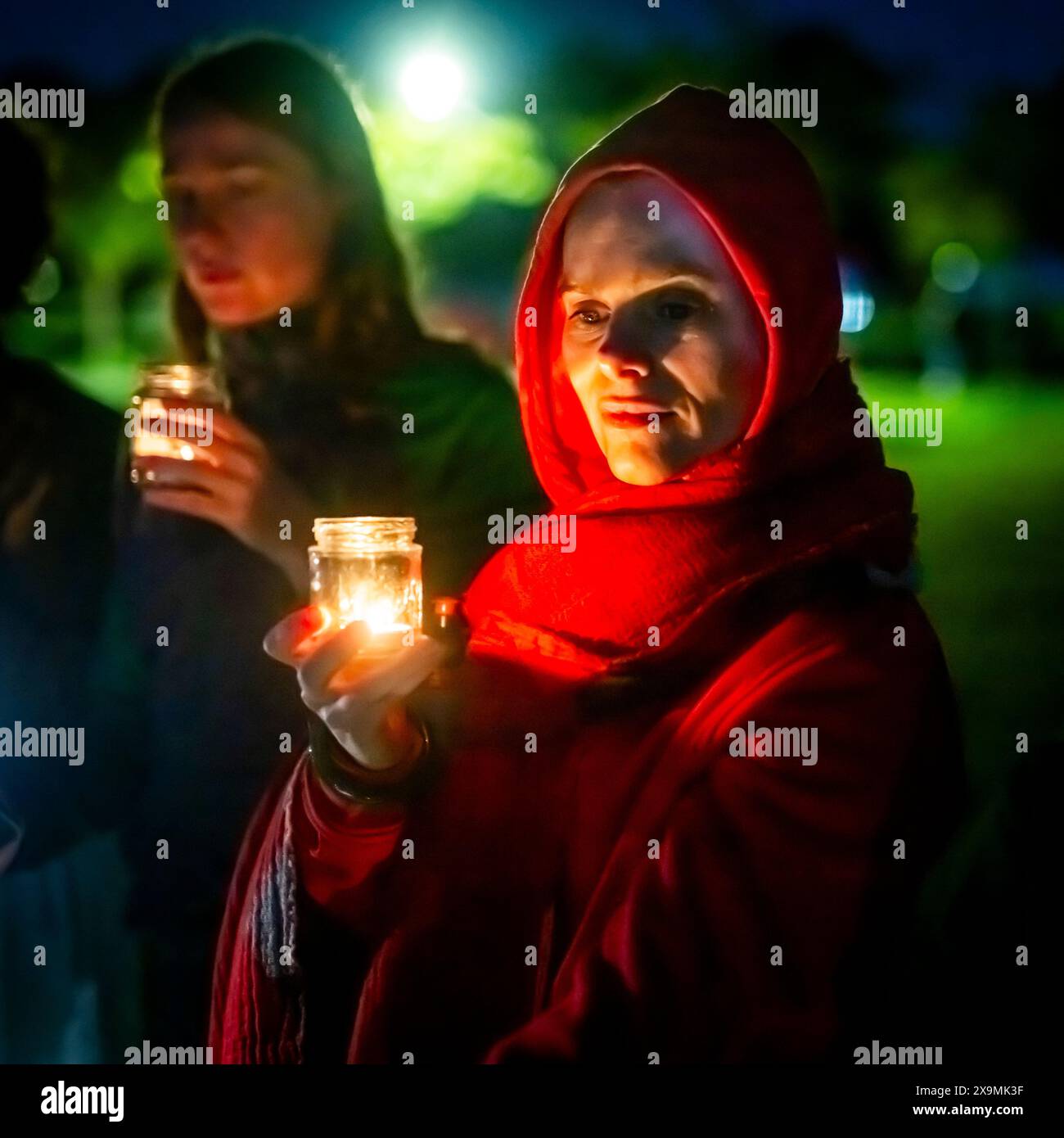 Scottish palestine solidarity campaign night protest hi-res stock
