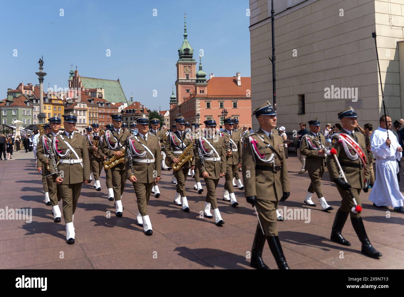 The Polish Army Band Marches During The Corpus Christi Procession the-polish-army-band-marches-during-the-corpus-christi-procession