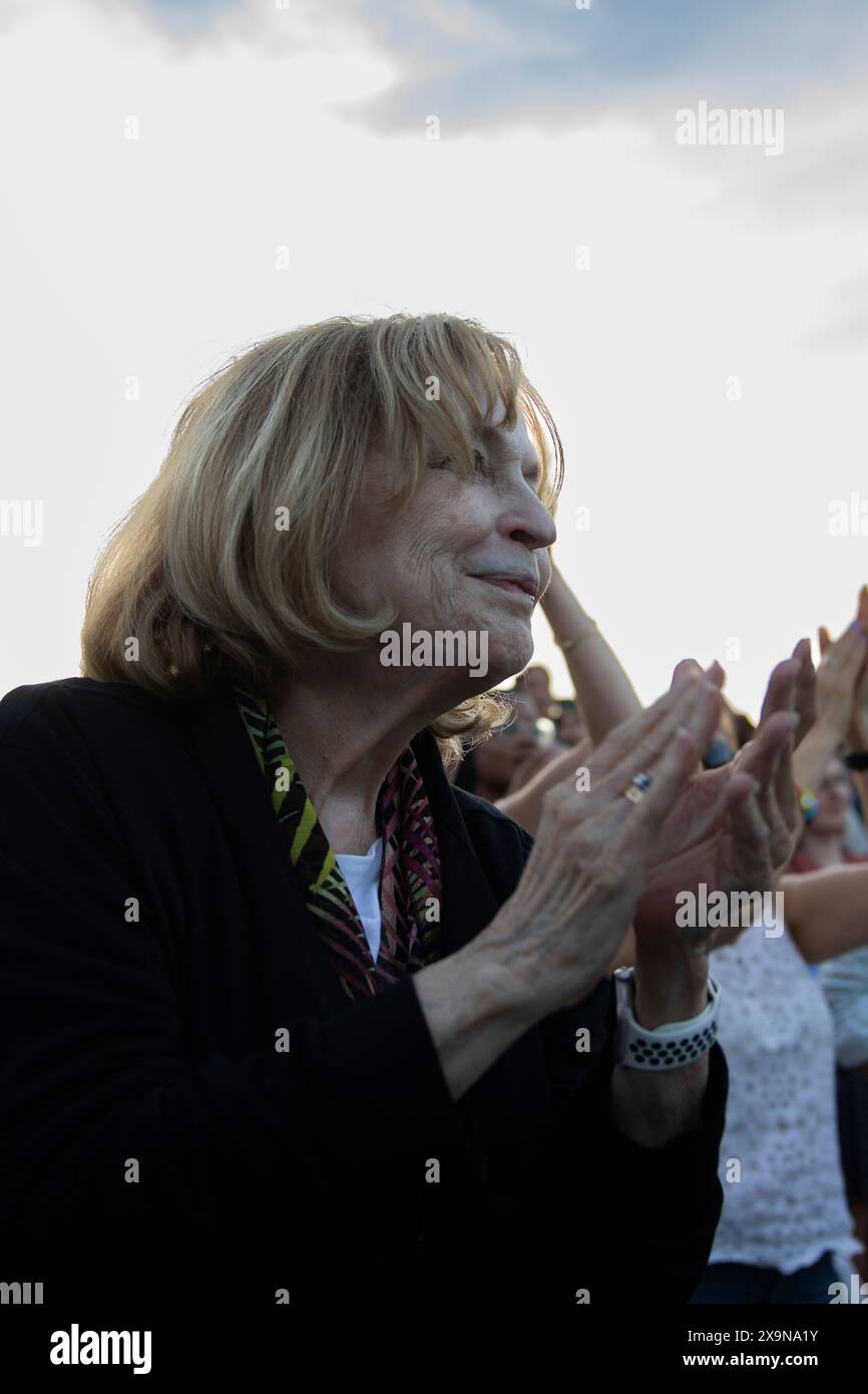 Washington DC, USA, 1st June 2024: A woman clapping and enjoying the ...