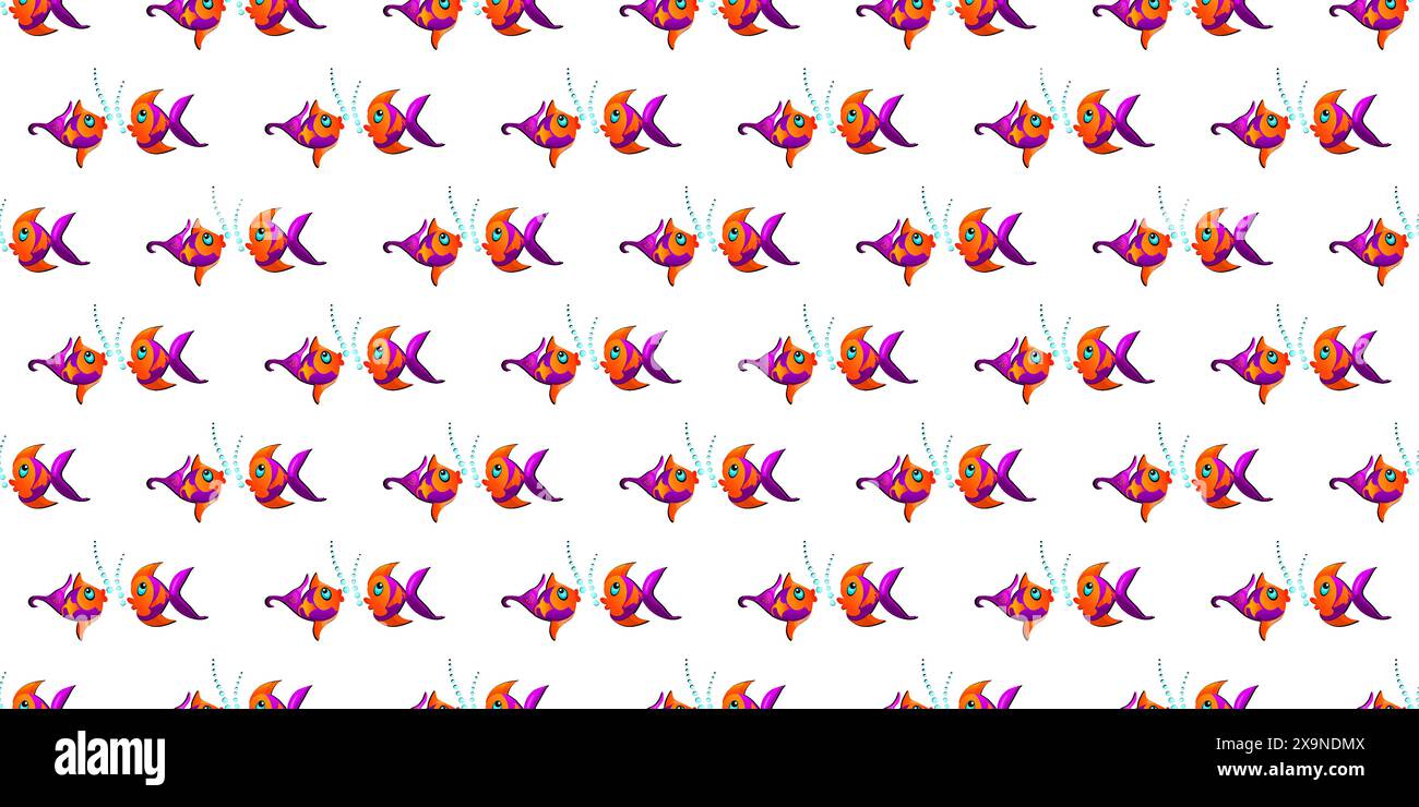 Expandable Pattern of Birds, Fish and pets Decoration Stock Vector